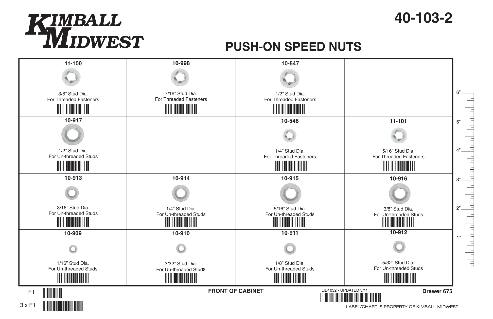 Push-On Speed Nut Assortment (1/16" - 1/2")