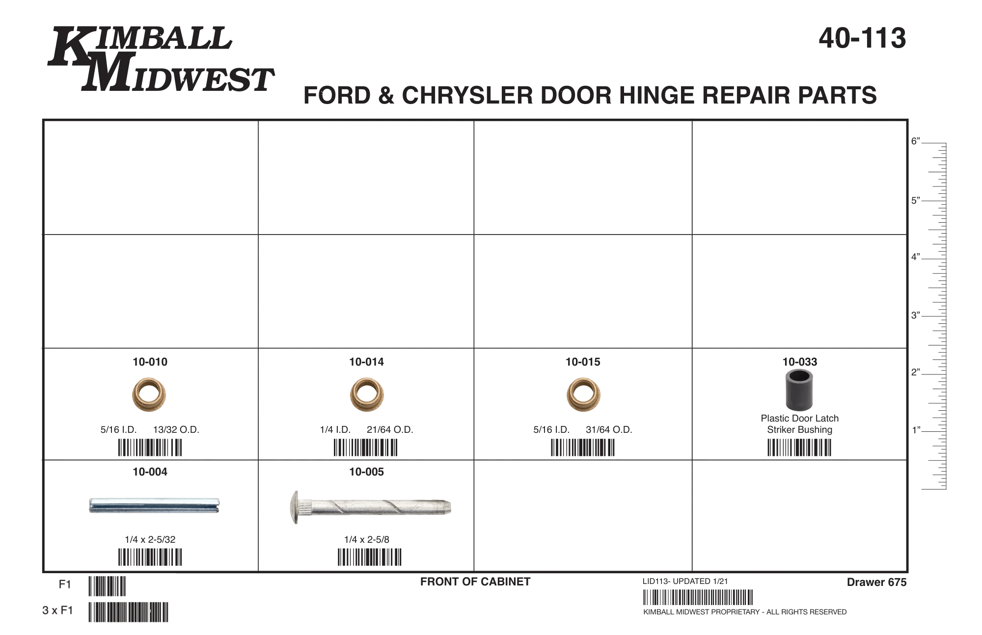 Ford & Chrysler Door Repair Assortment