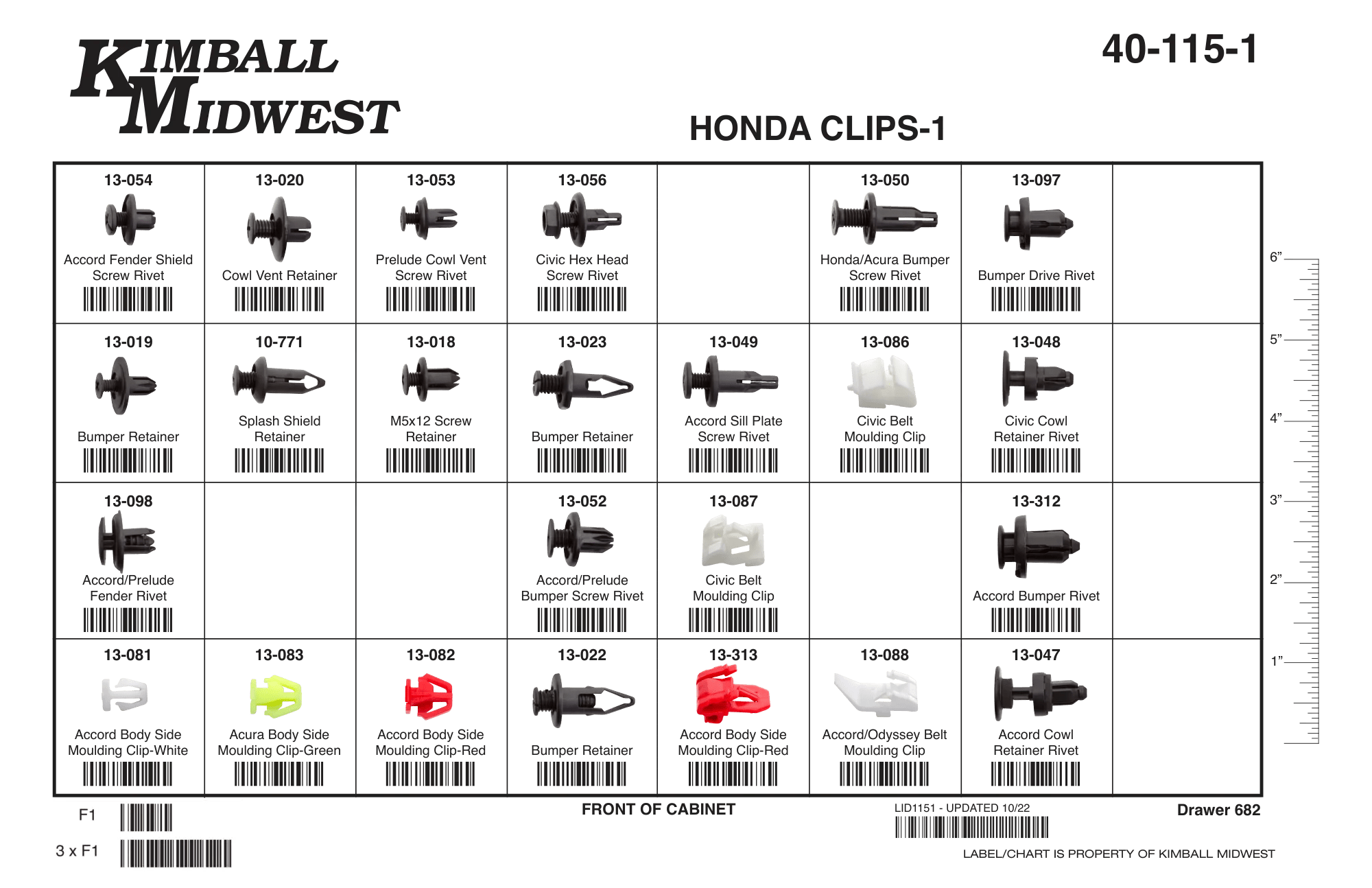 Honda Clips & Fasteners Assortment
