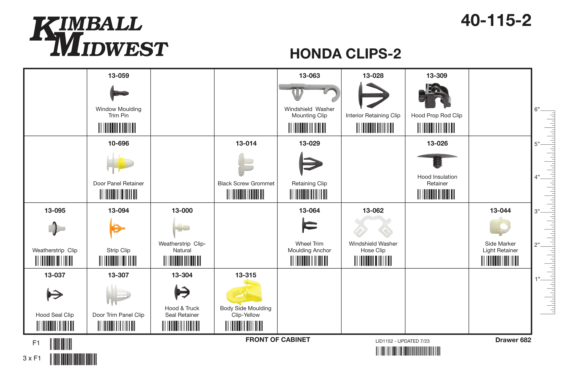 Honda Clips & Fasteners Assortments