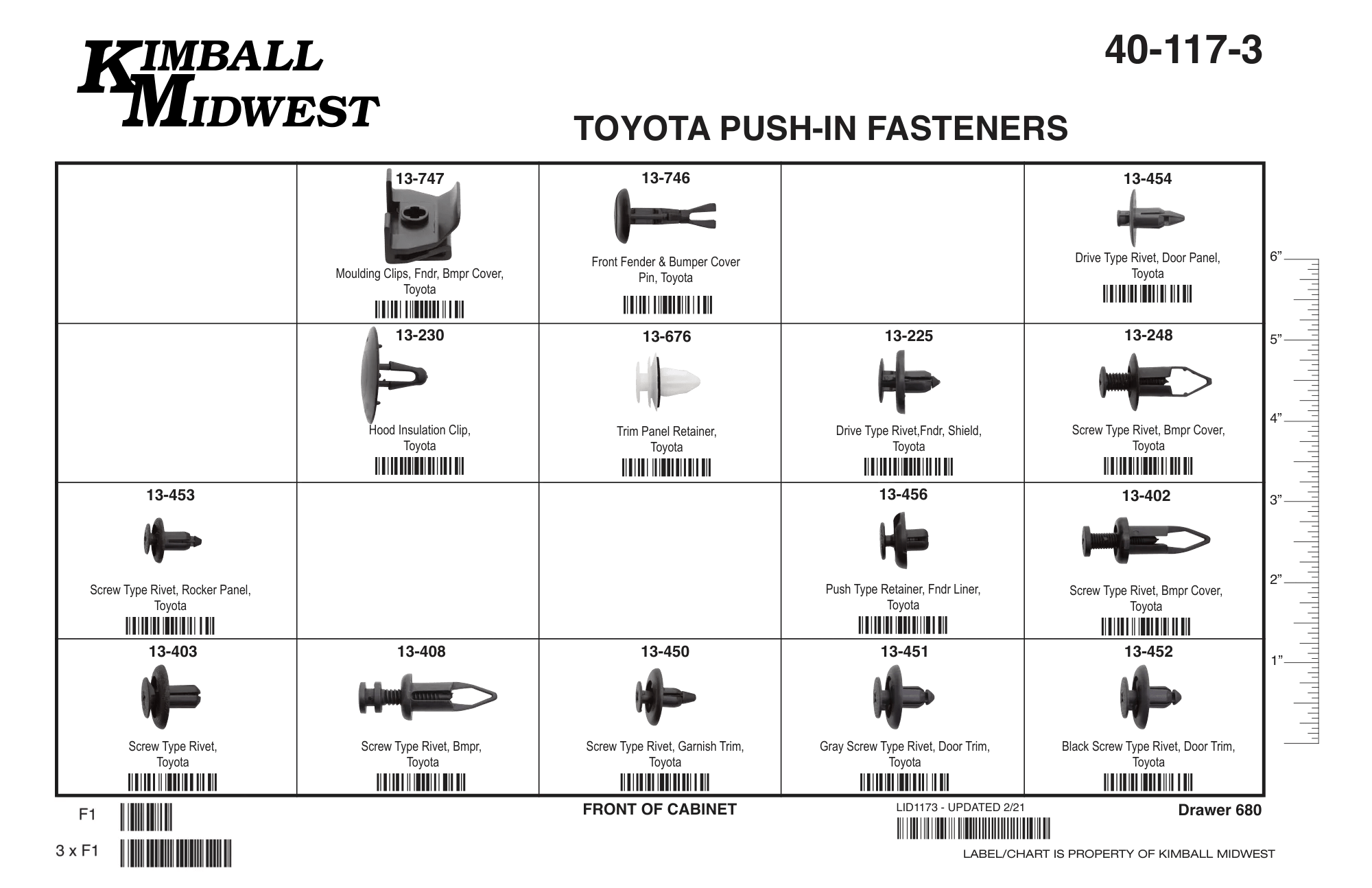 Toyota Push-In Fastener Assortment