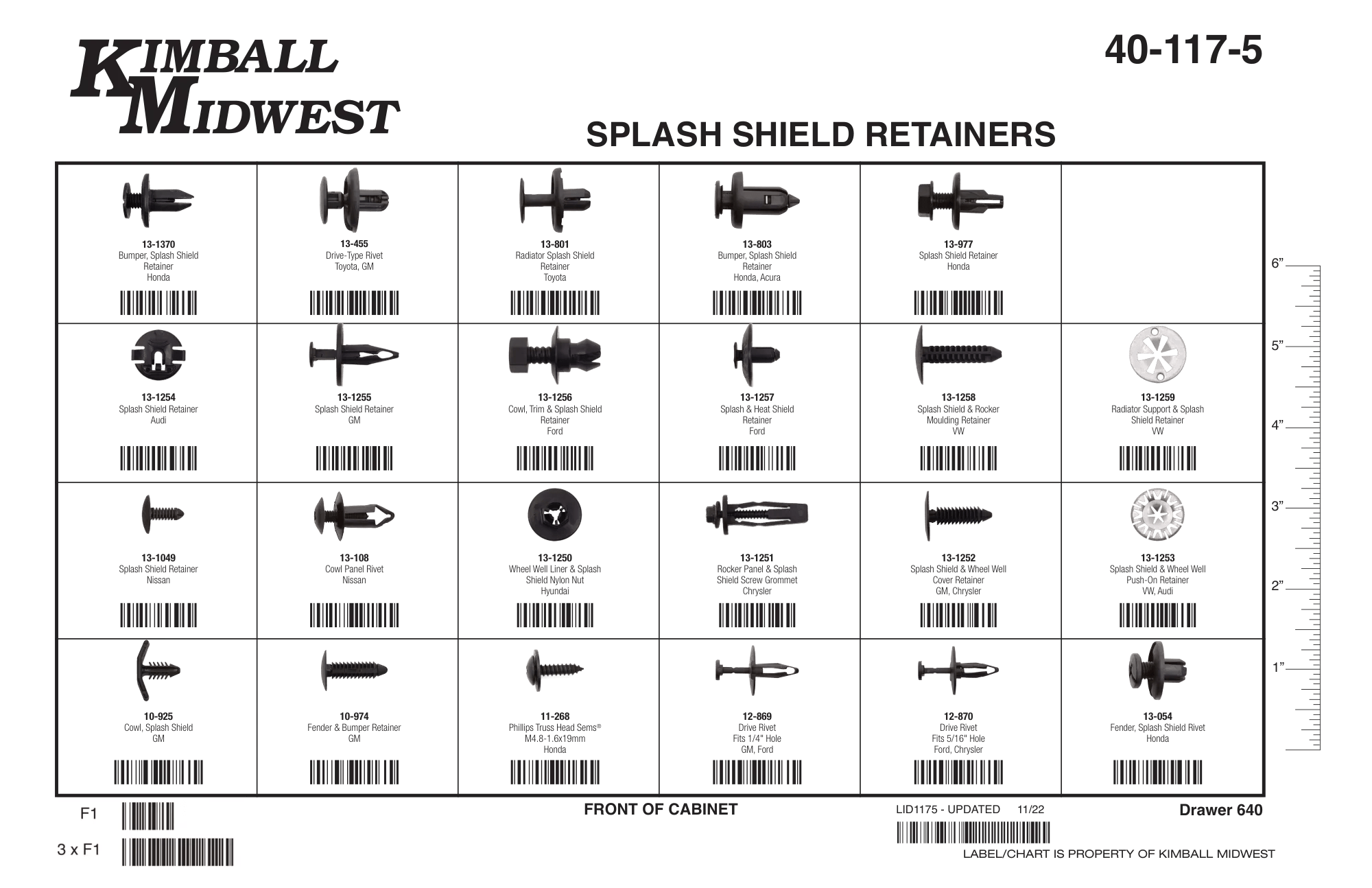 Splash Shield Retainer Assortment
