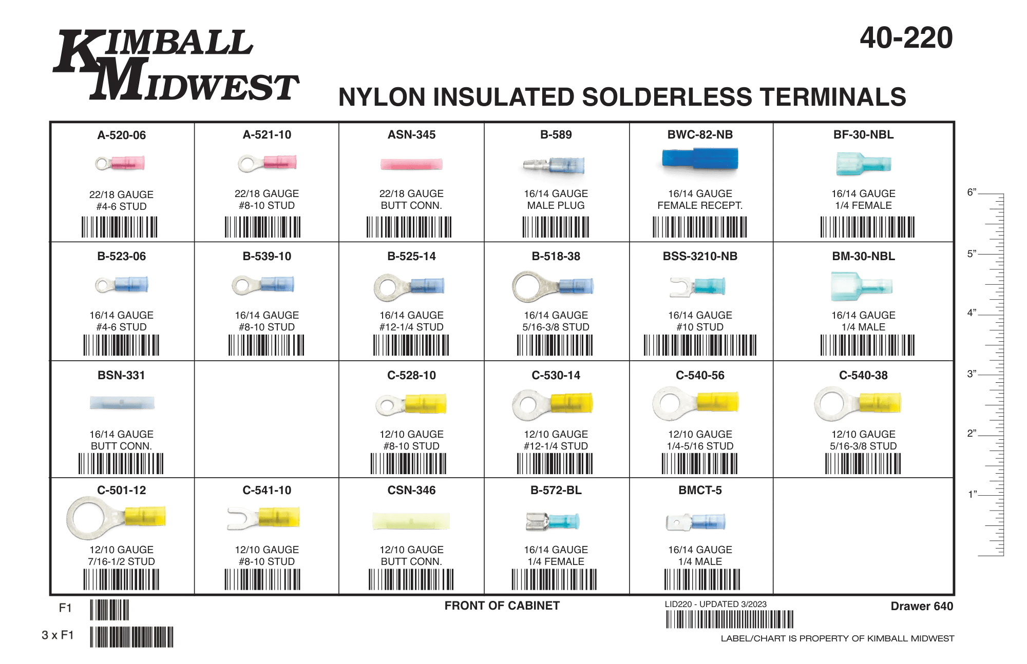 Nylon Terminal Drawer Assortment