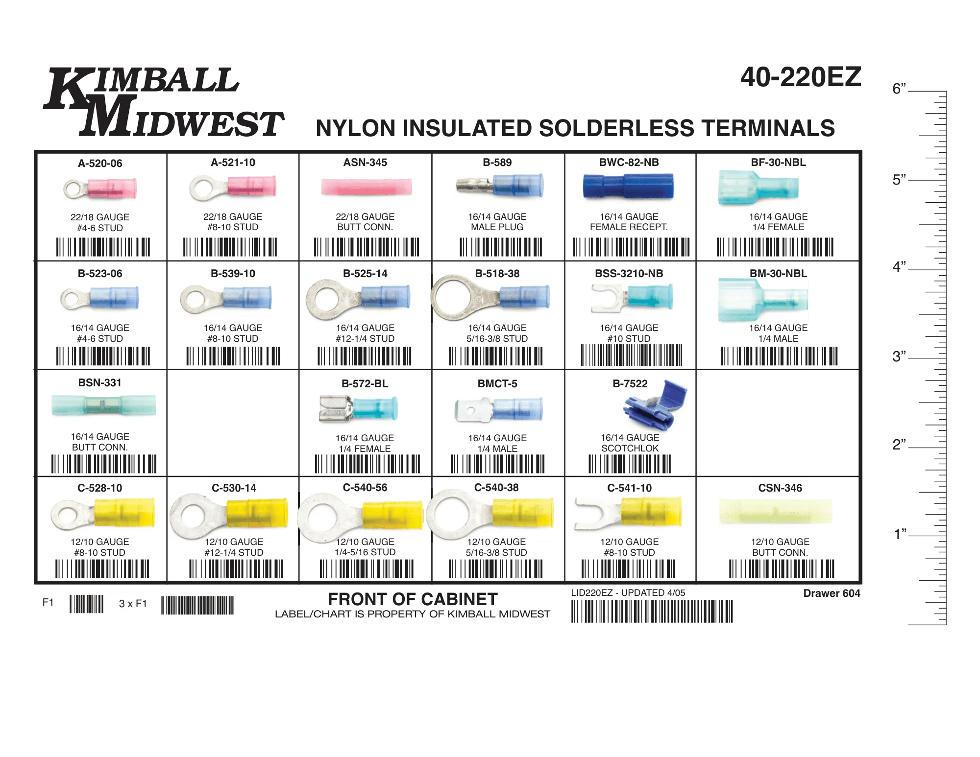 Nylon Insulated Solderless Terminal Assortment