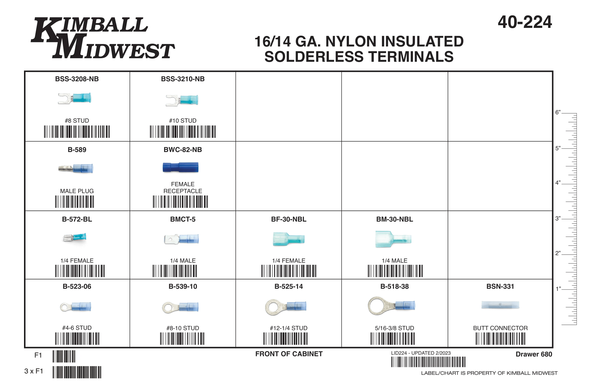 16 - 14 AWG Nylon Terminal Assortment