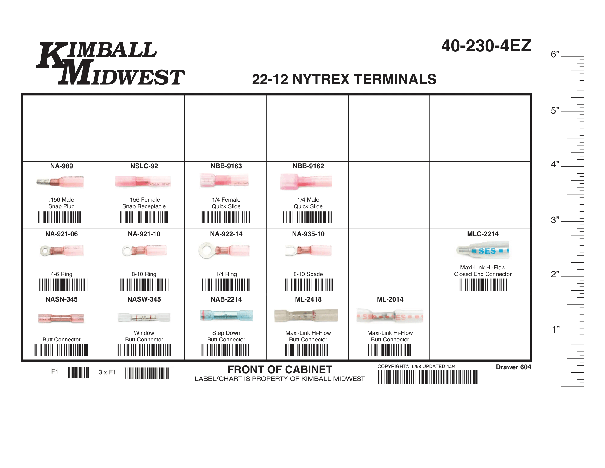 22 - 18 Awg Nytrex Terminal Assortment