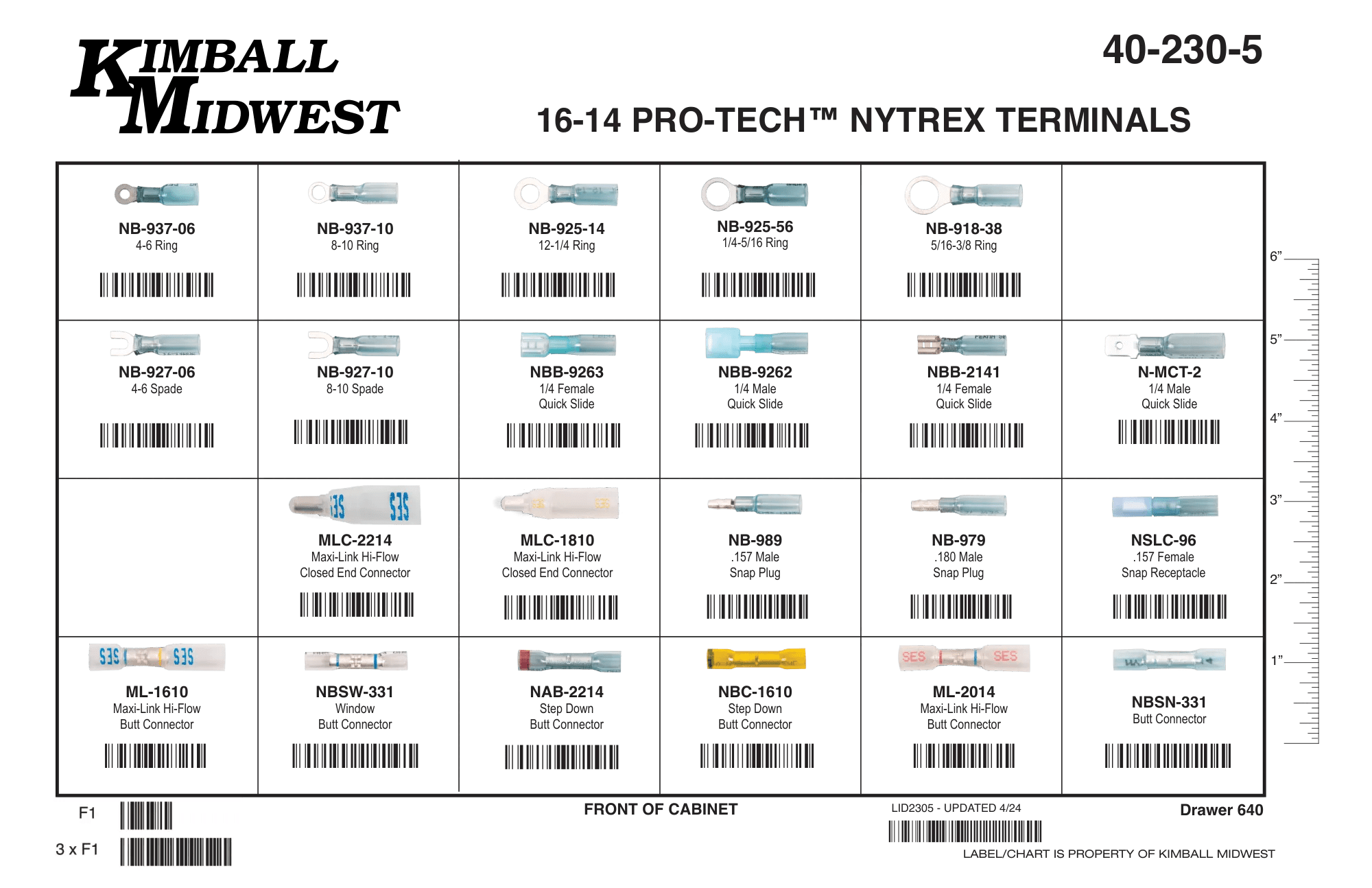 16 - 14 AWG Pro-Tech™ Nytrex Terminal Assortment