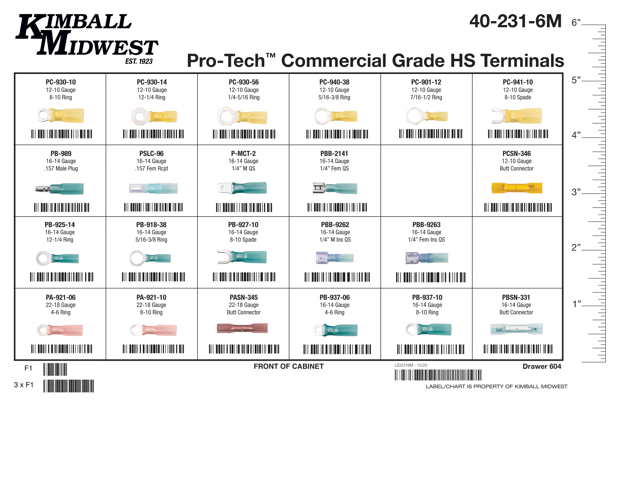 Pro-Tech™ Commercial Grade Heat Shrink Terminal 24 Compartment Poly Box Assortment Assortment