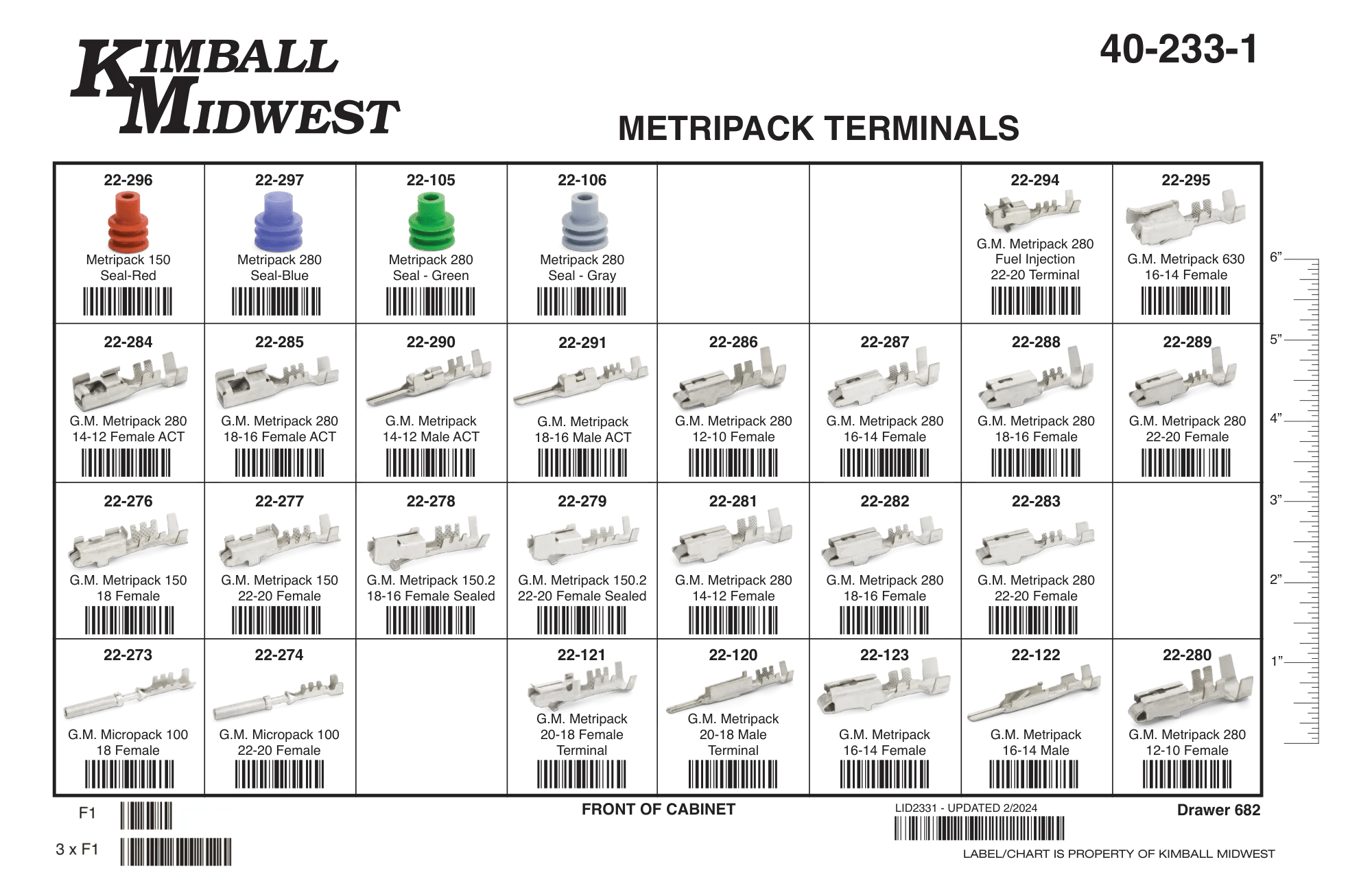General Motors Metripack Terminal Assortment