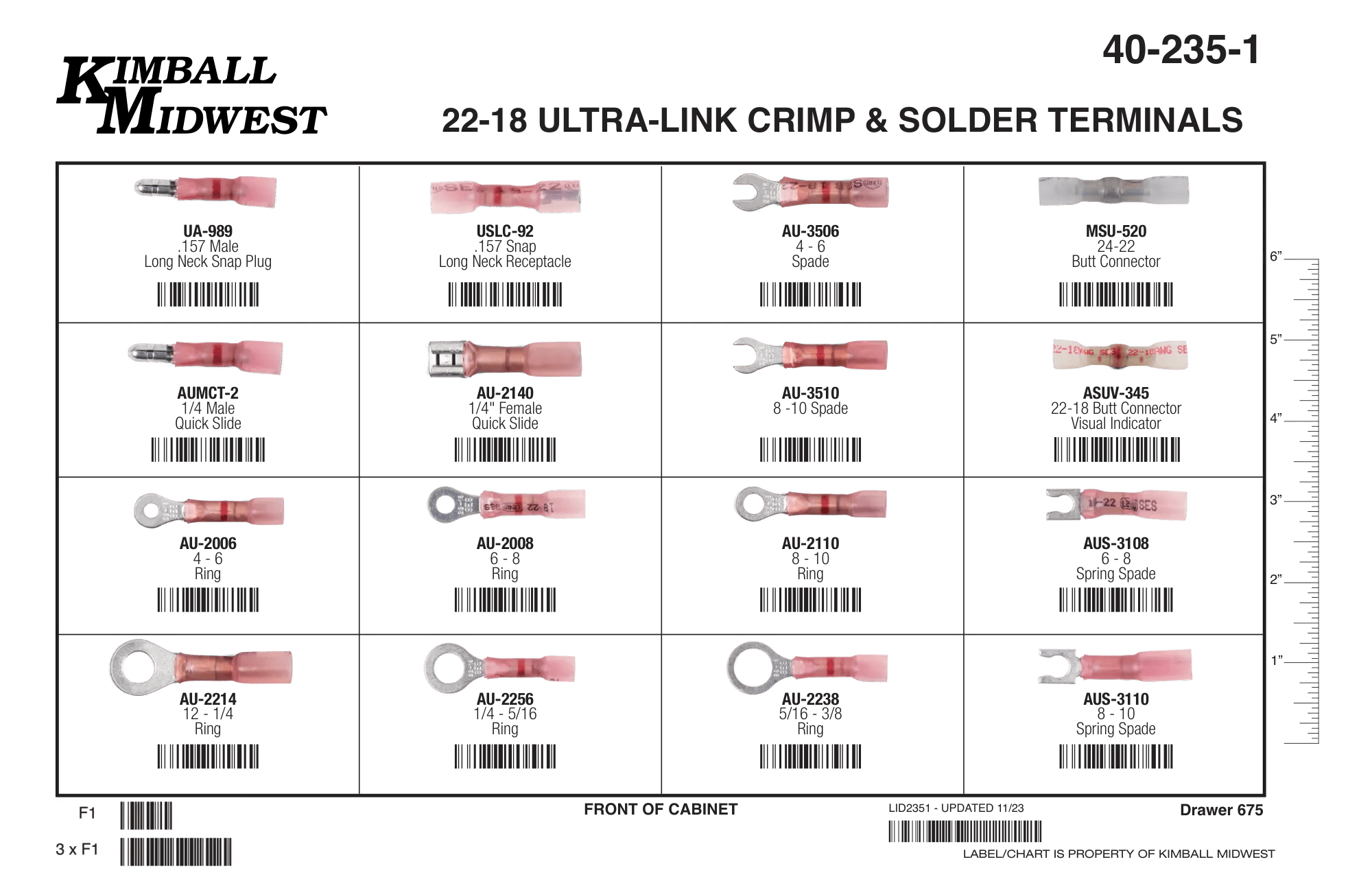 22 - 18 AWG Ultra-Link Crimp & Solder Terminal Assortment