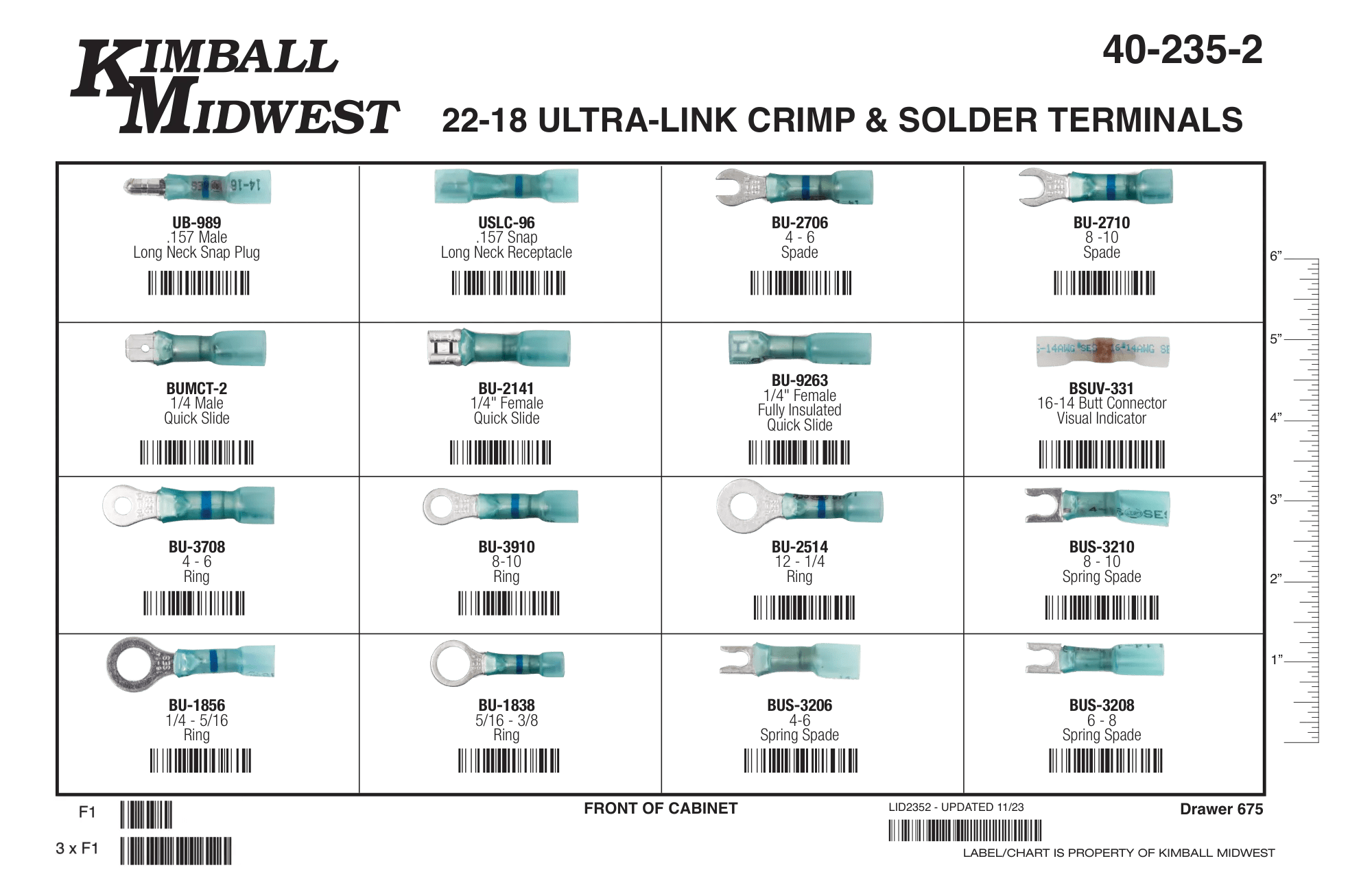 16 - 14 AWG Ultra-Link Crimp & Solder Terminal Assortment