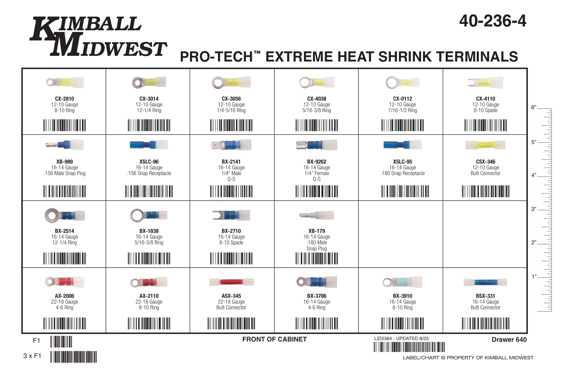 Pro-Tech™ Polyolefin Insulated Extreme Heat Shrink Terminal 24 Compartment Drawer Assortment