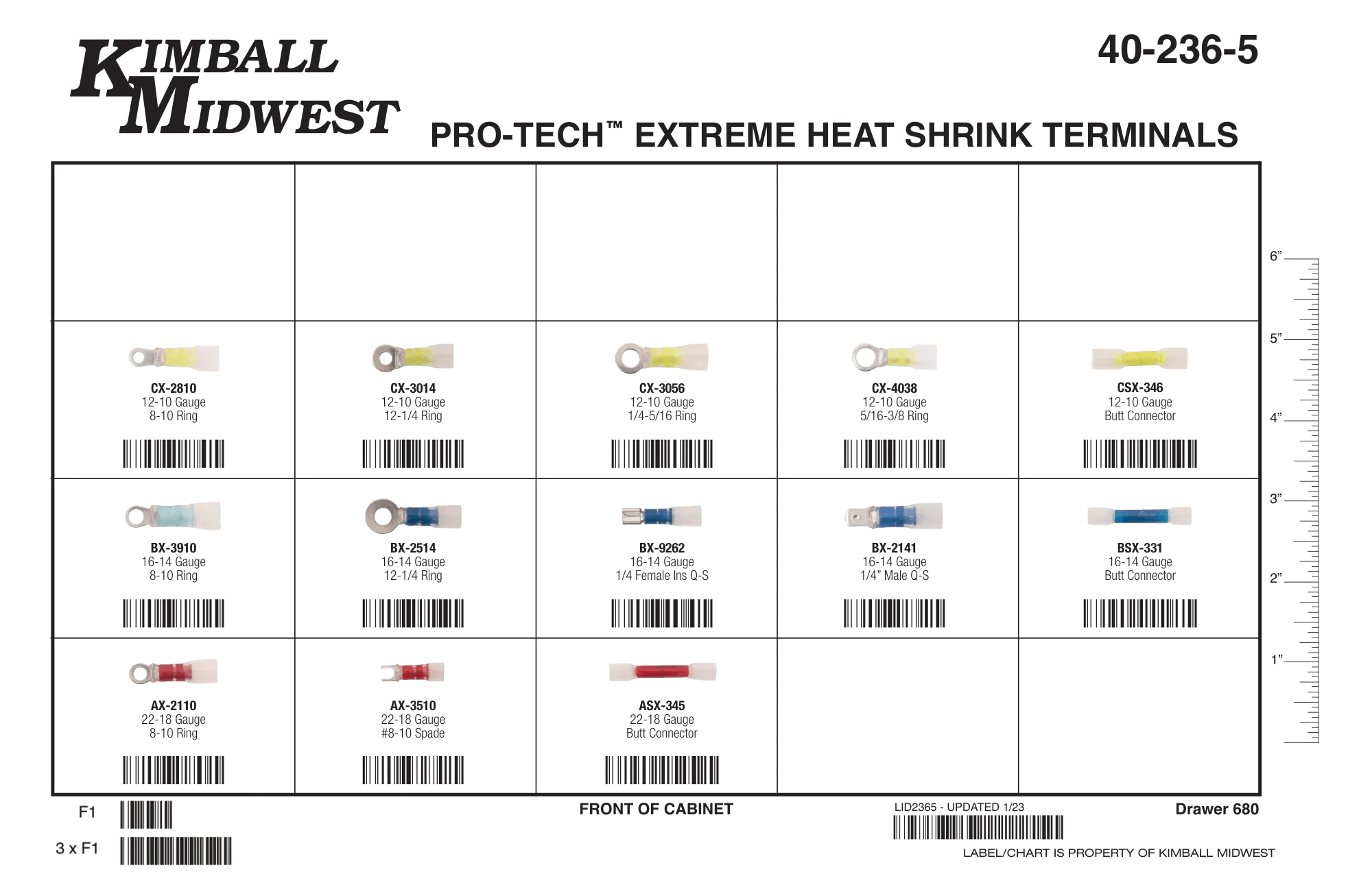 Pro-Tech™ Polyolefin Insulated Extreme Heat Shrink Terminal 20 Compartment Drawer Assortment