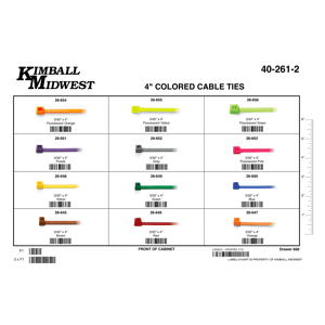 3/32" x 4" Color-Coded Cable Tie Assortment