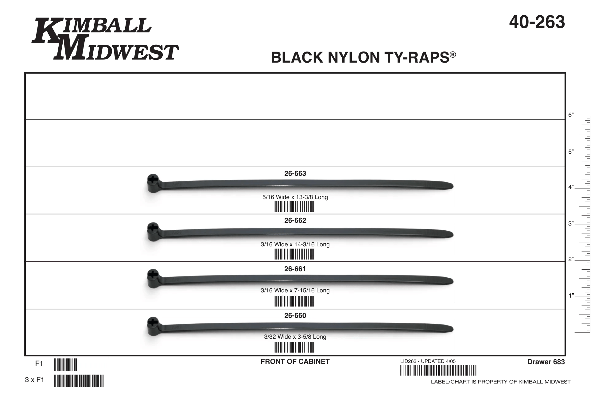 Black Nylon Ty-Rap® Assortment