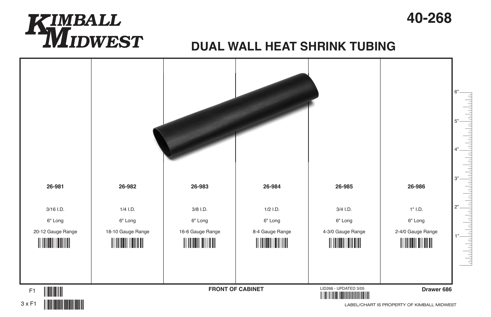 thumbnail image 2 of 5 Feet Black 1/4 Inch (6mm) Polyolefin Heat Shrink Tubing – 2:1 Ratio – IP67 2 of 5