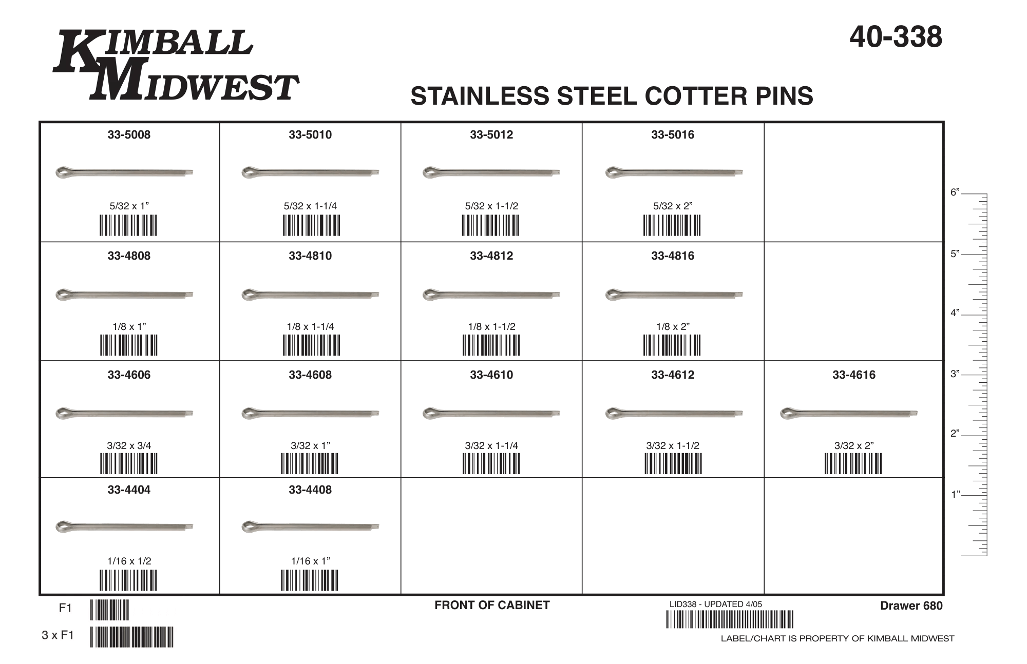 18-8 Stainless Steel Cotter Pin Assortments