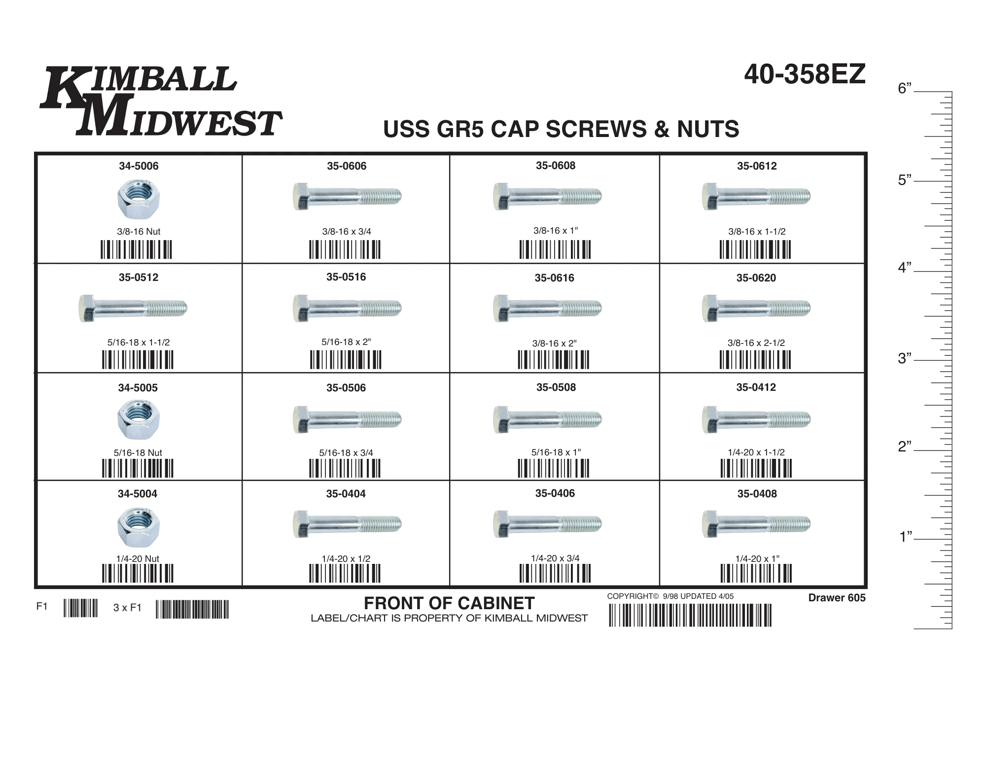 Grade 5 Hex Head Cap Screw E-Z Carry Assortment (1/4" - 3/8")