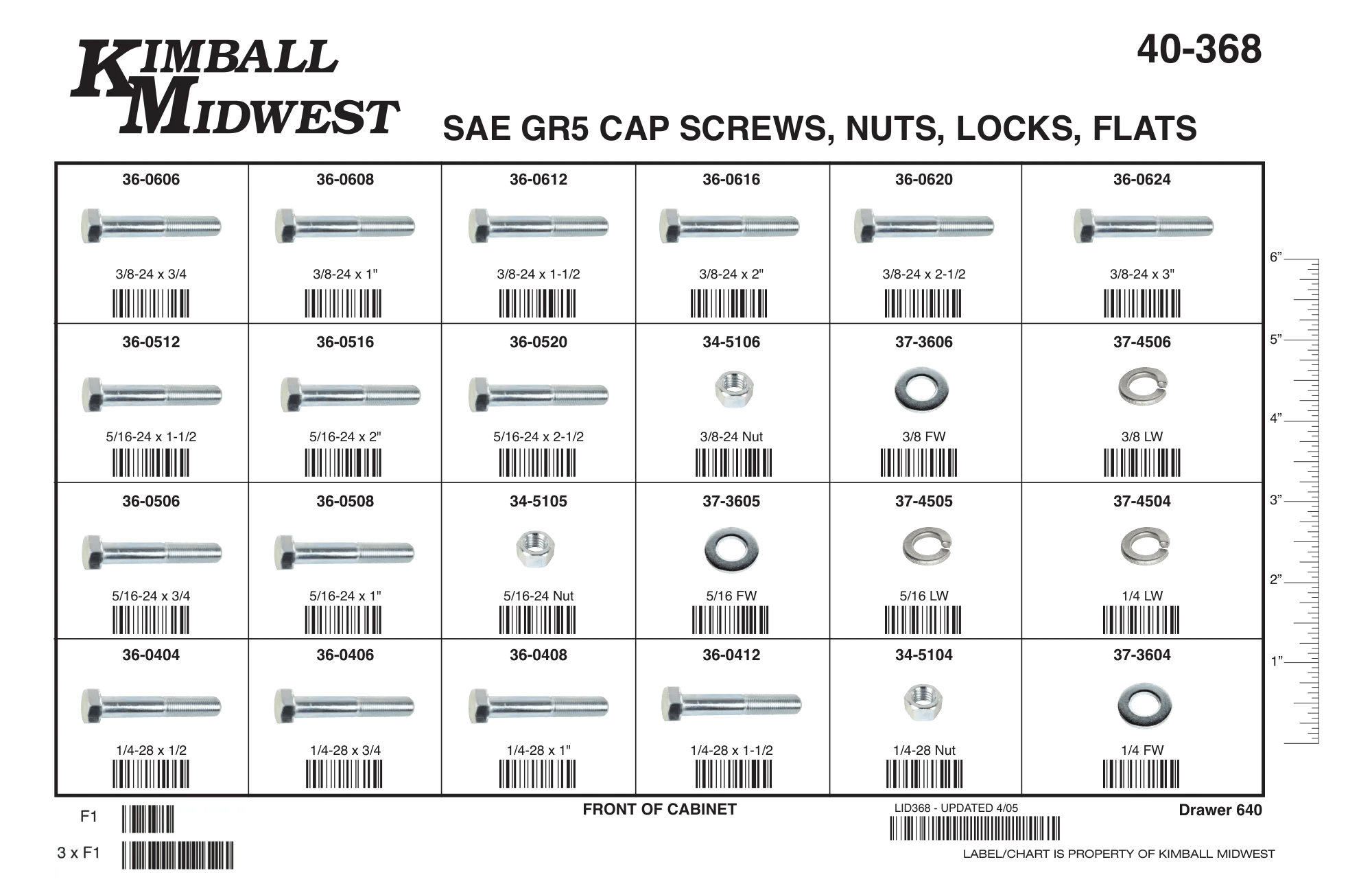 Grade 5 Hex Head Cap Screw Assortment (1/4" - 3/8")