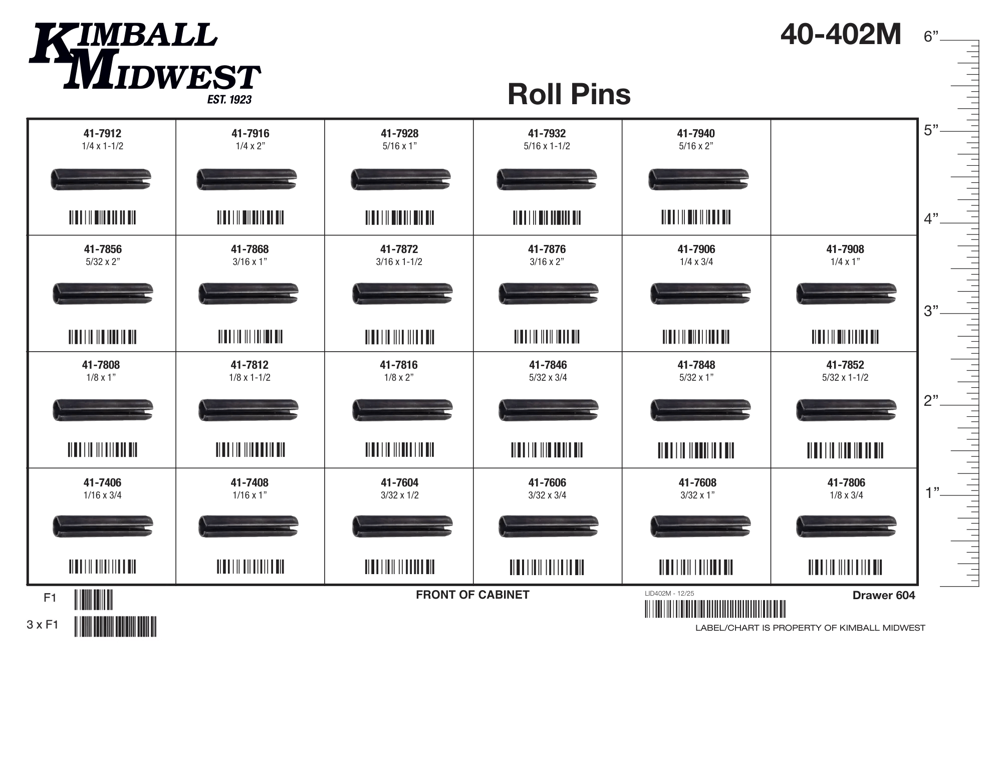 Split Roll Pin Mobile Storage Solution Assortment (1/16" - 5/16")