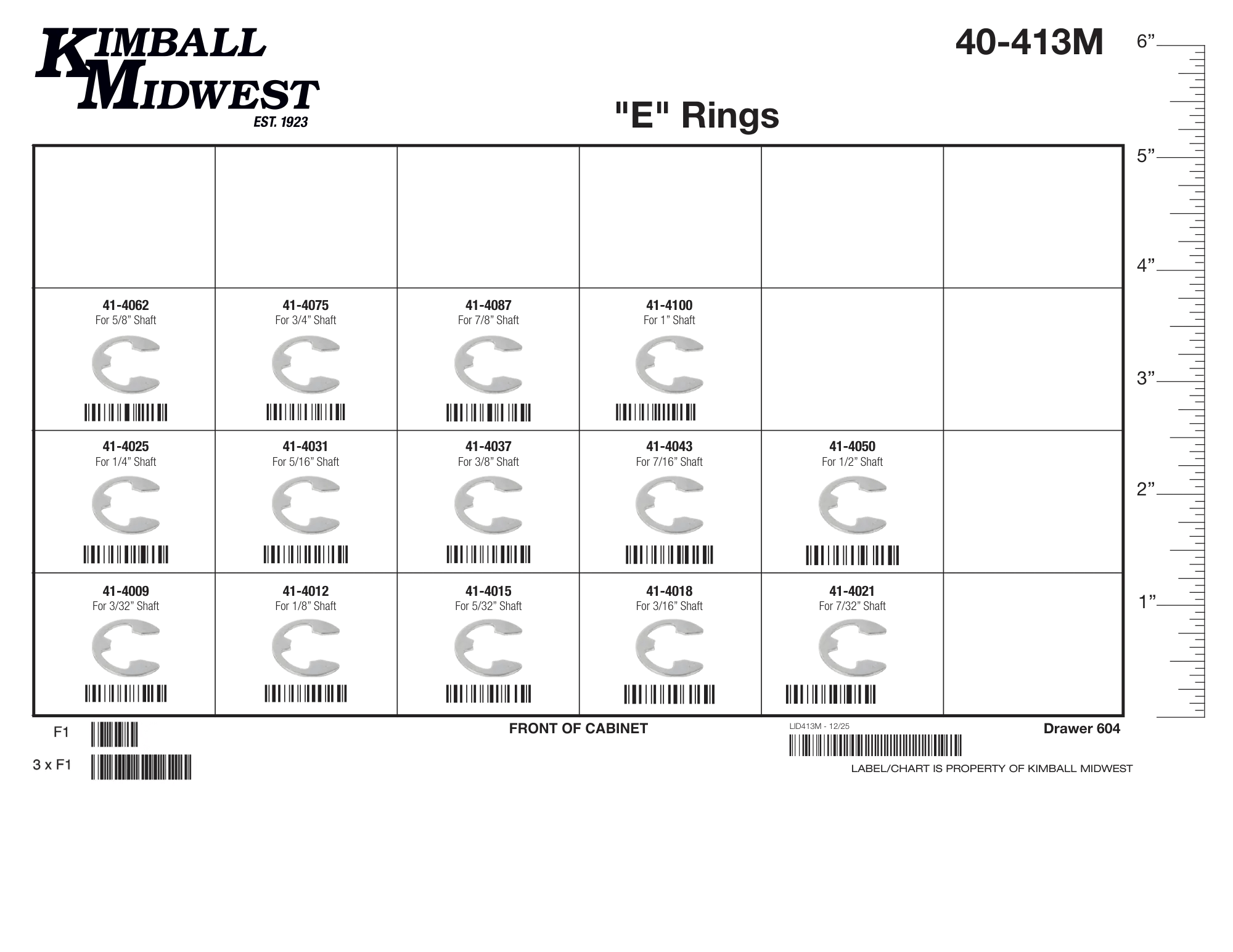 E Ring Mobile Storage Solution Assortment (3/32" -1")