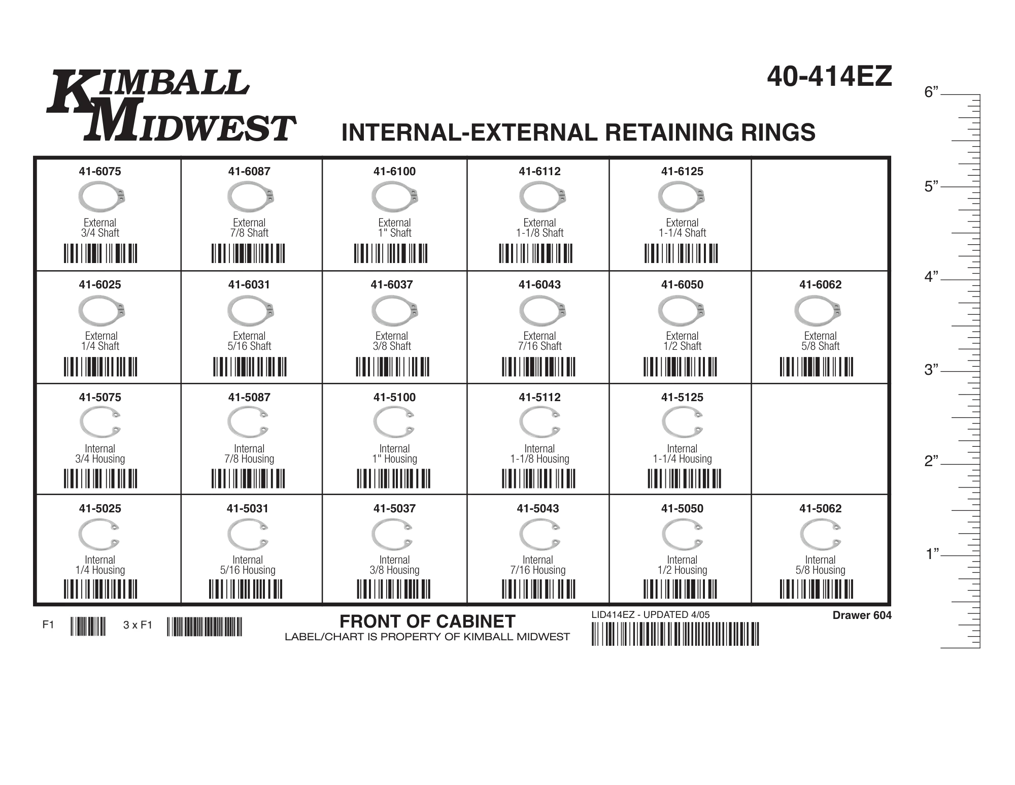 Internal & External Snap Ring Assortment (1/4" - 1-1/4")