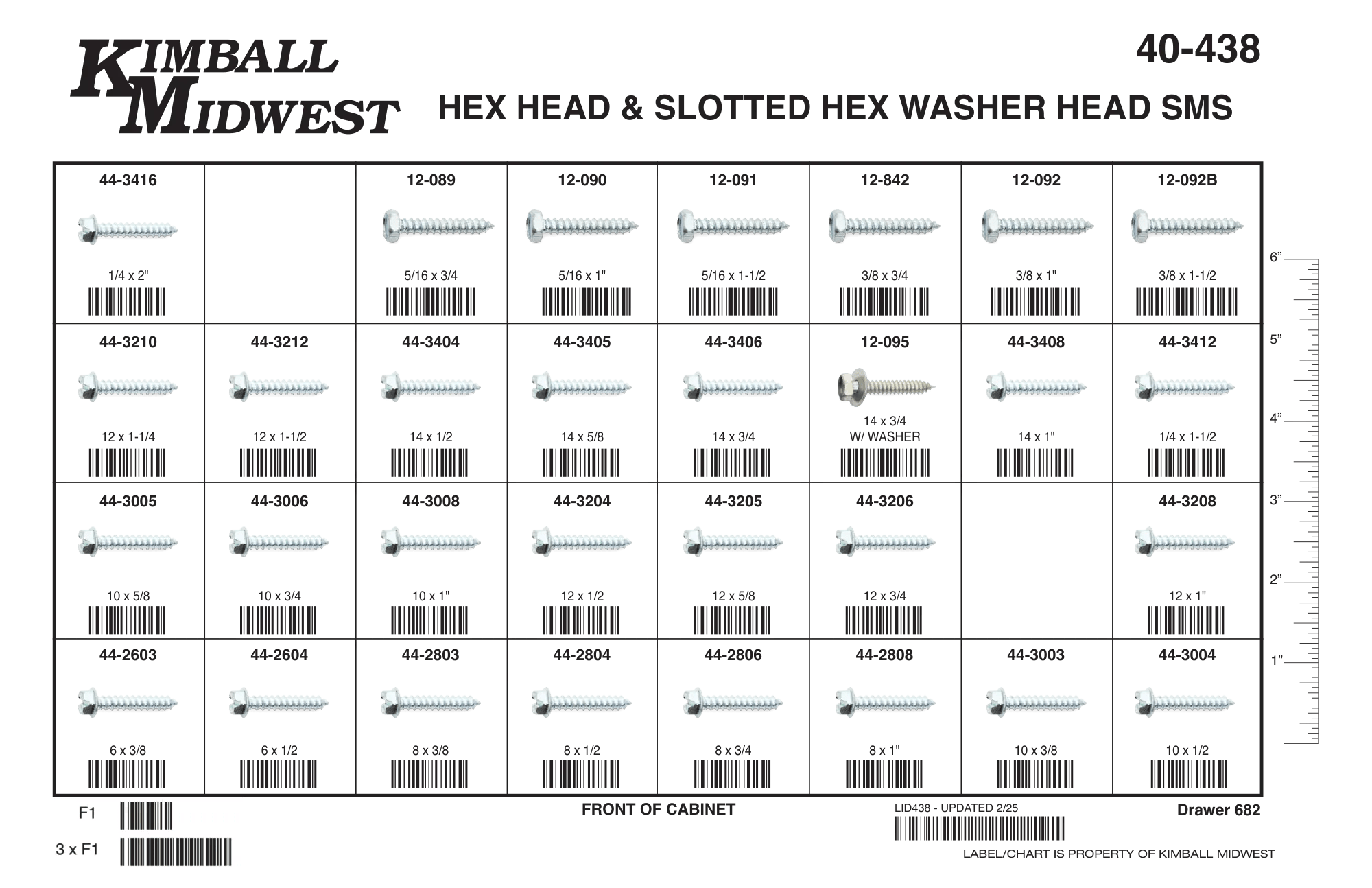 Large Hex Head (Non-Slotted) & Slotted Hex Washer Head Sheet Metal Screw Assortment (#6 - 3/8")
