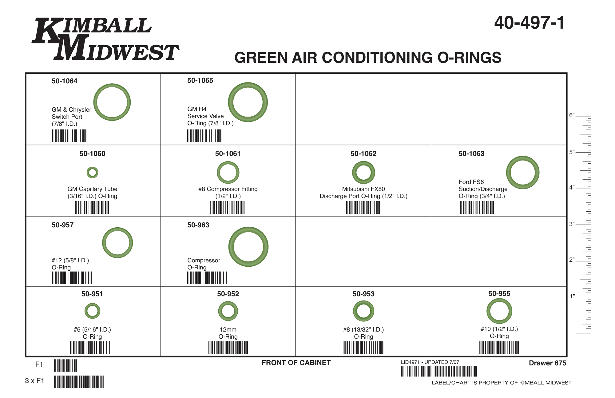 Green Air Conditioning O-Ring Assortment