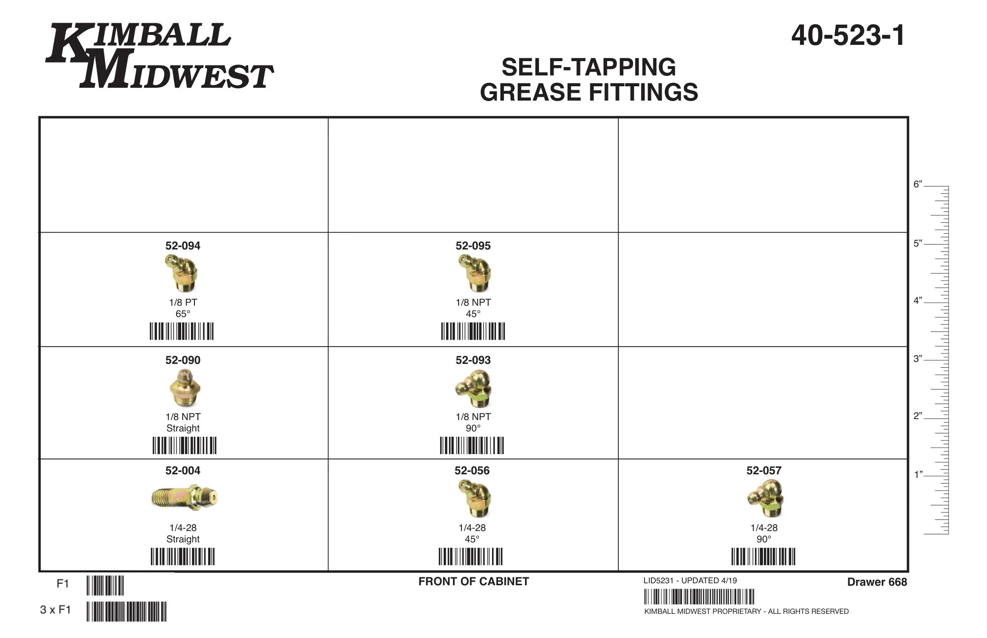 Self-Tapping Grease Fitting Assortment