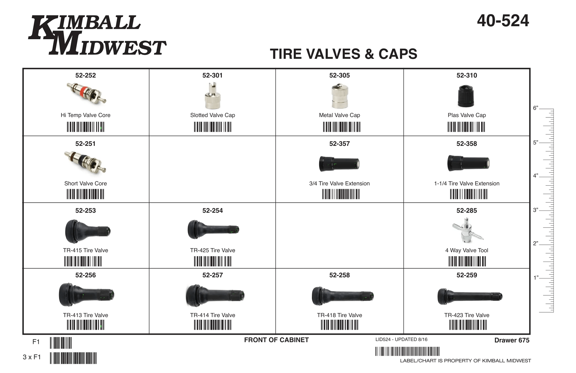 Tire Valves & Caps Assortment