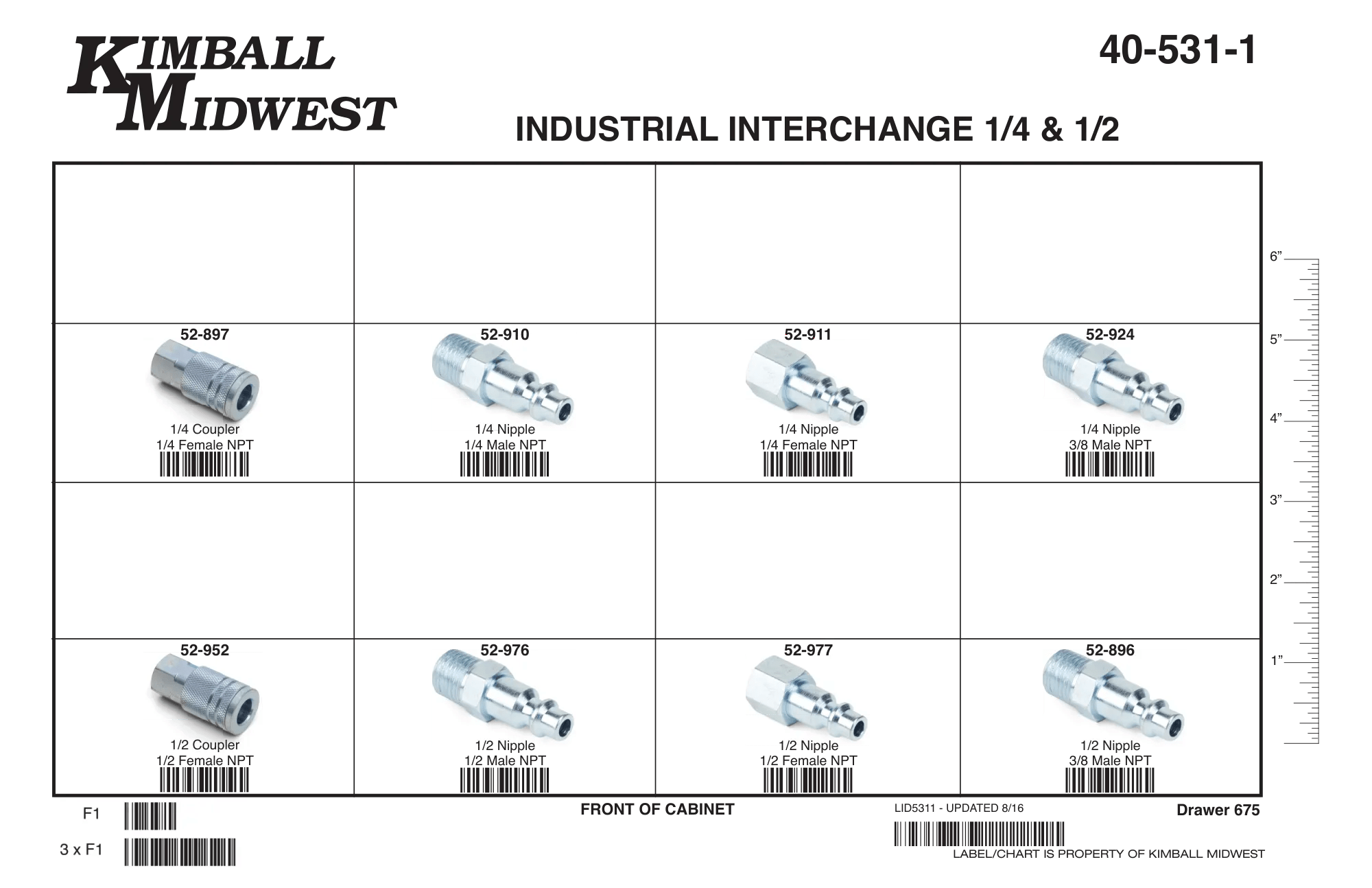 Industrial Interchange 1/4 & 1/2 Assortment