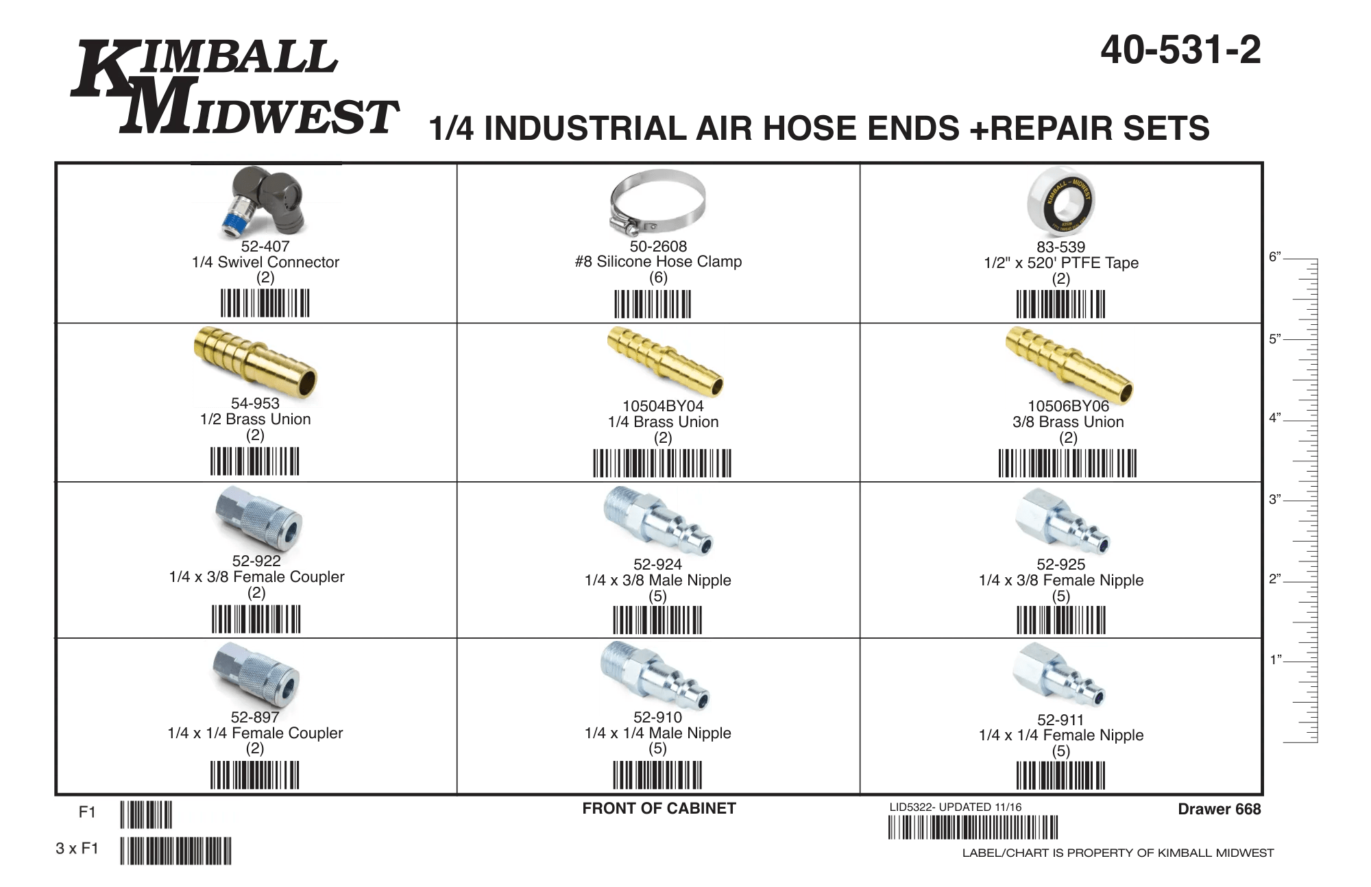 1/4 Industrial Air Hose Ends + Hose Repair Set Assortment