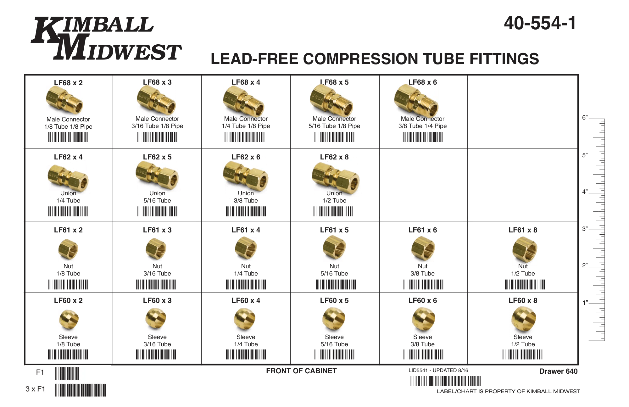 Lead-Free Brass Compression Tube Fittings Assortments