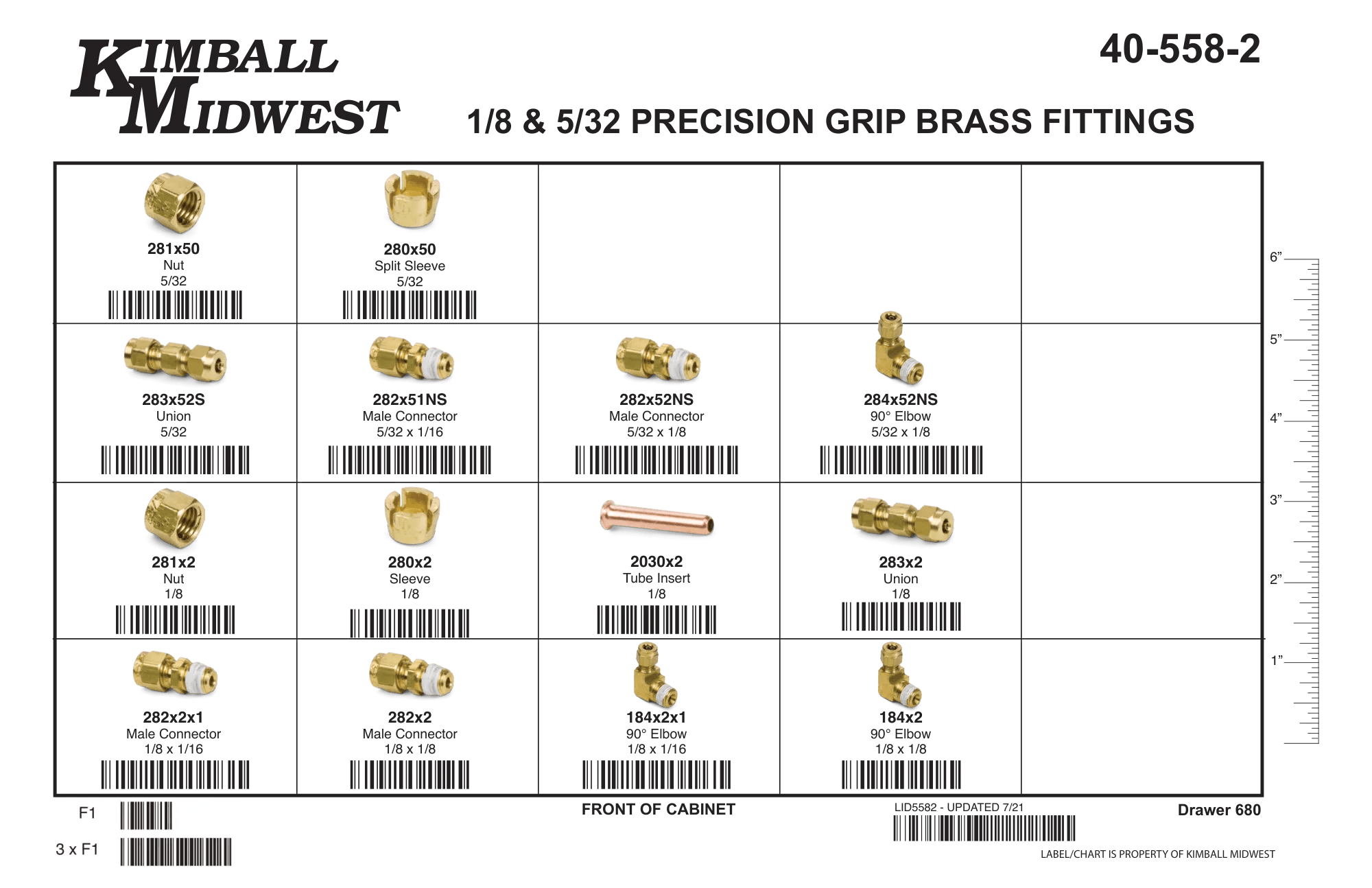 1/8" & 5/32" Precision Grip Brass Fitting Assortment