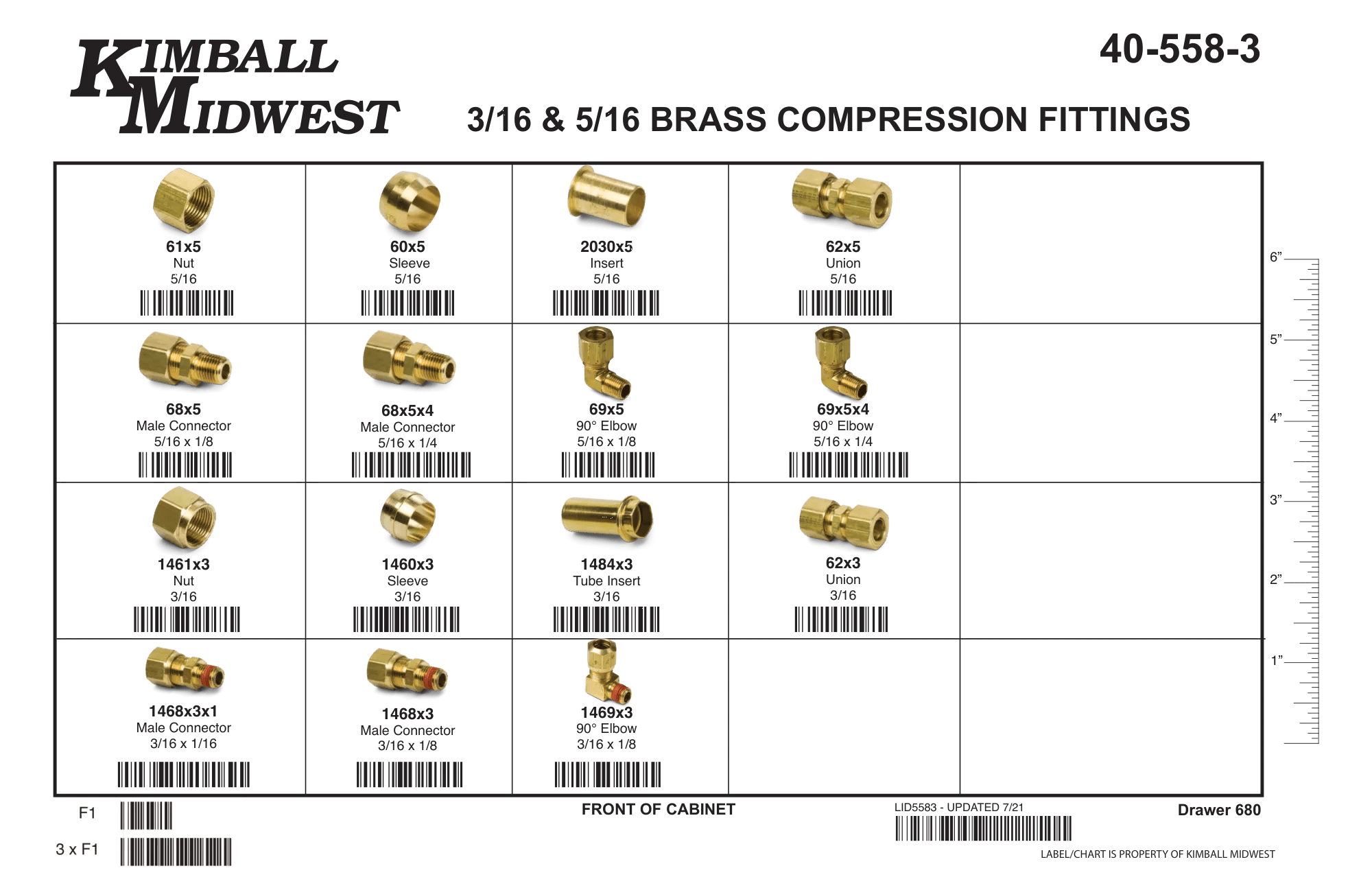 3/16" & 5/16" Brass Compression Fitting Assortment