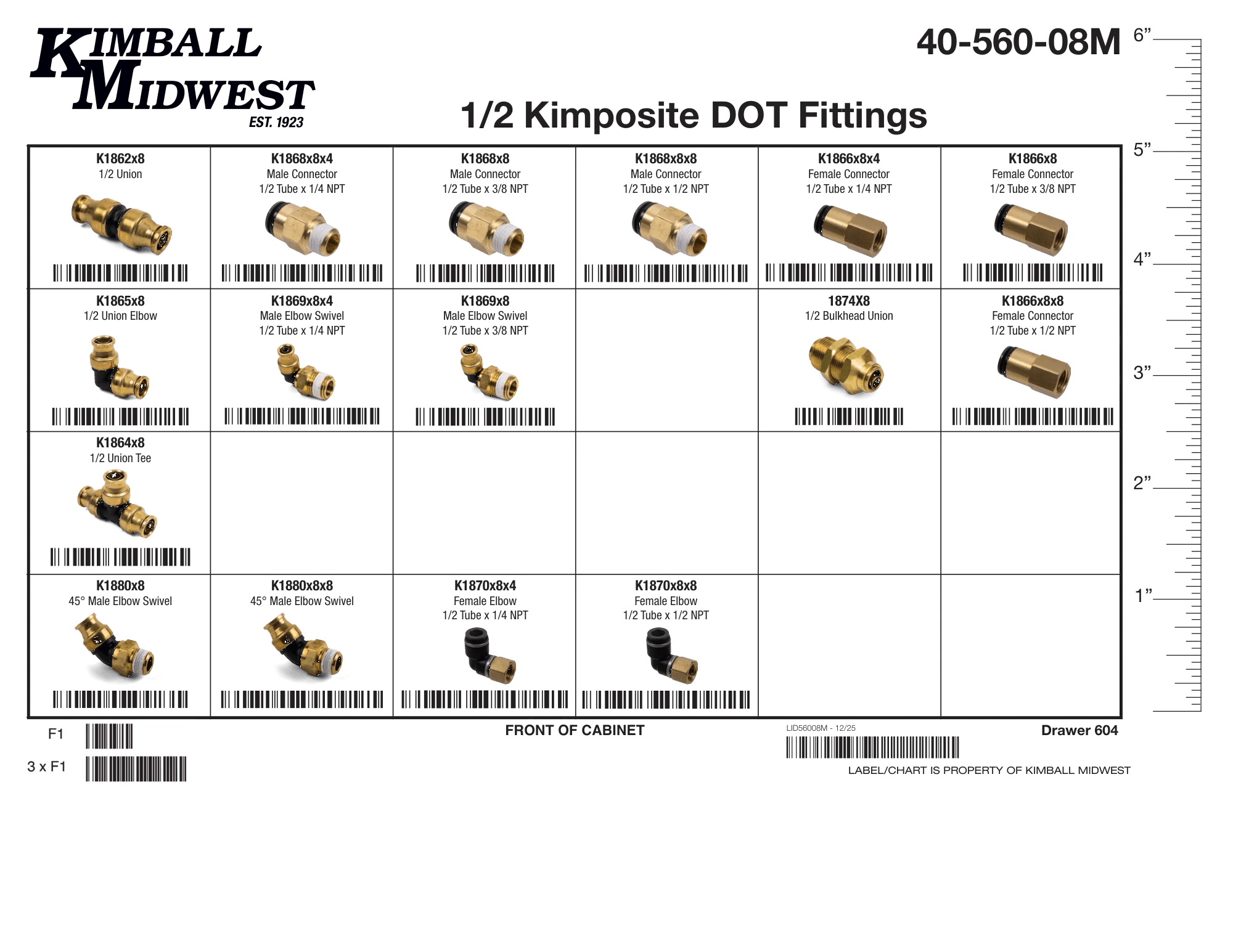 1/2" Kimposite "DOT" Push-To-Connect Mobile Storage Solution Assortment