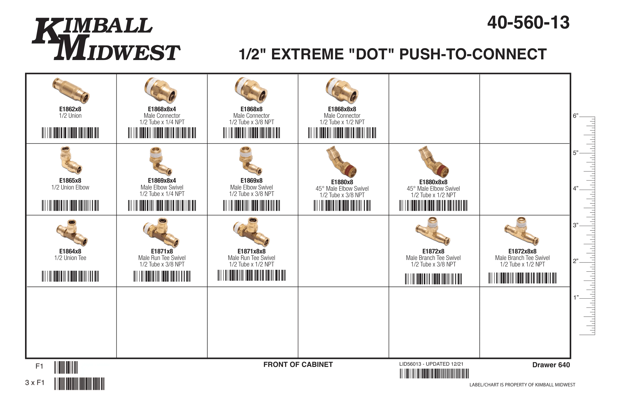 1/2" Extreme DOT Push-To-Connect Fitting Assortment