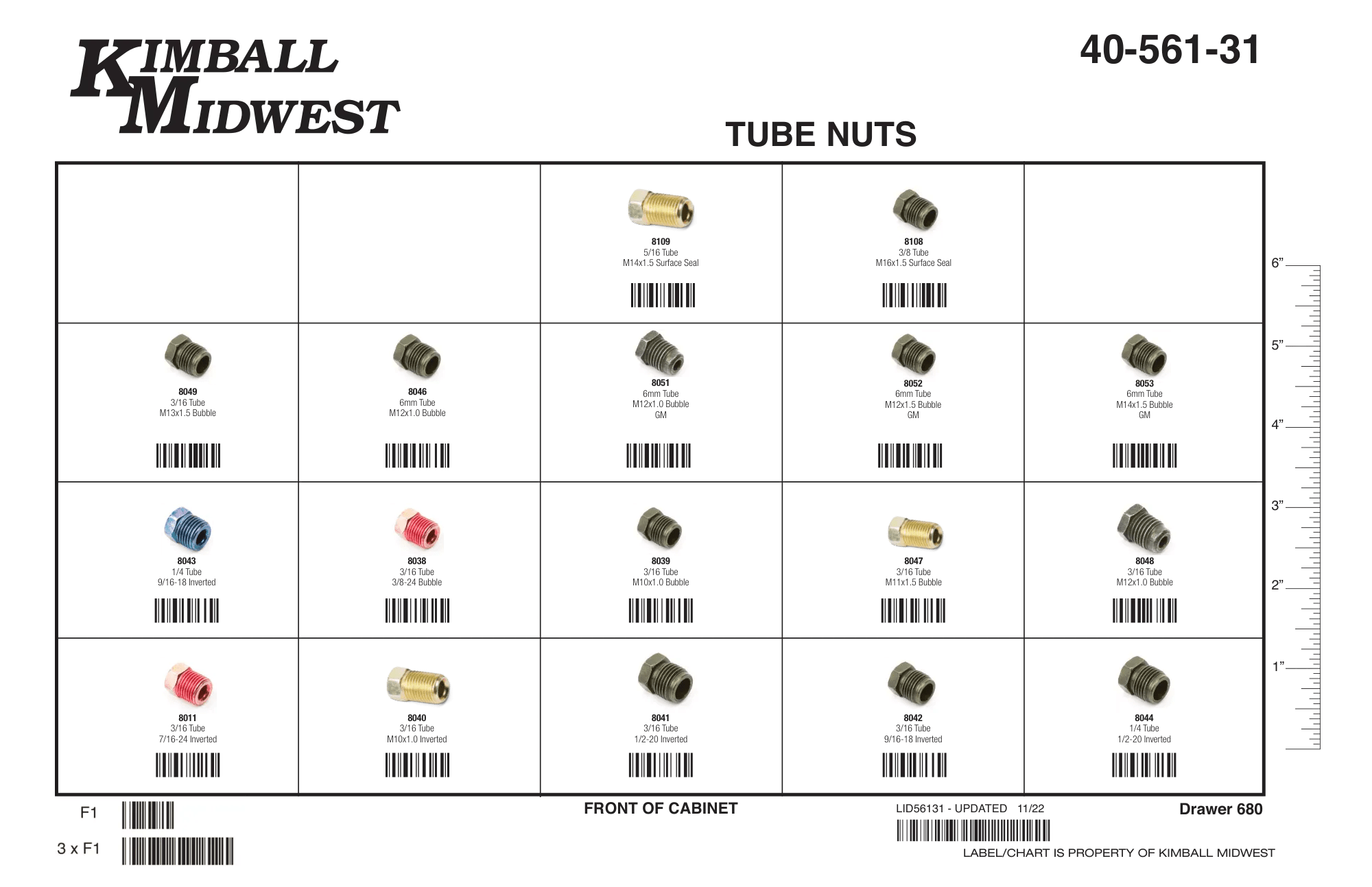 Hydraulic Tube Nut Assortment