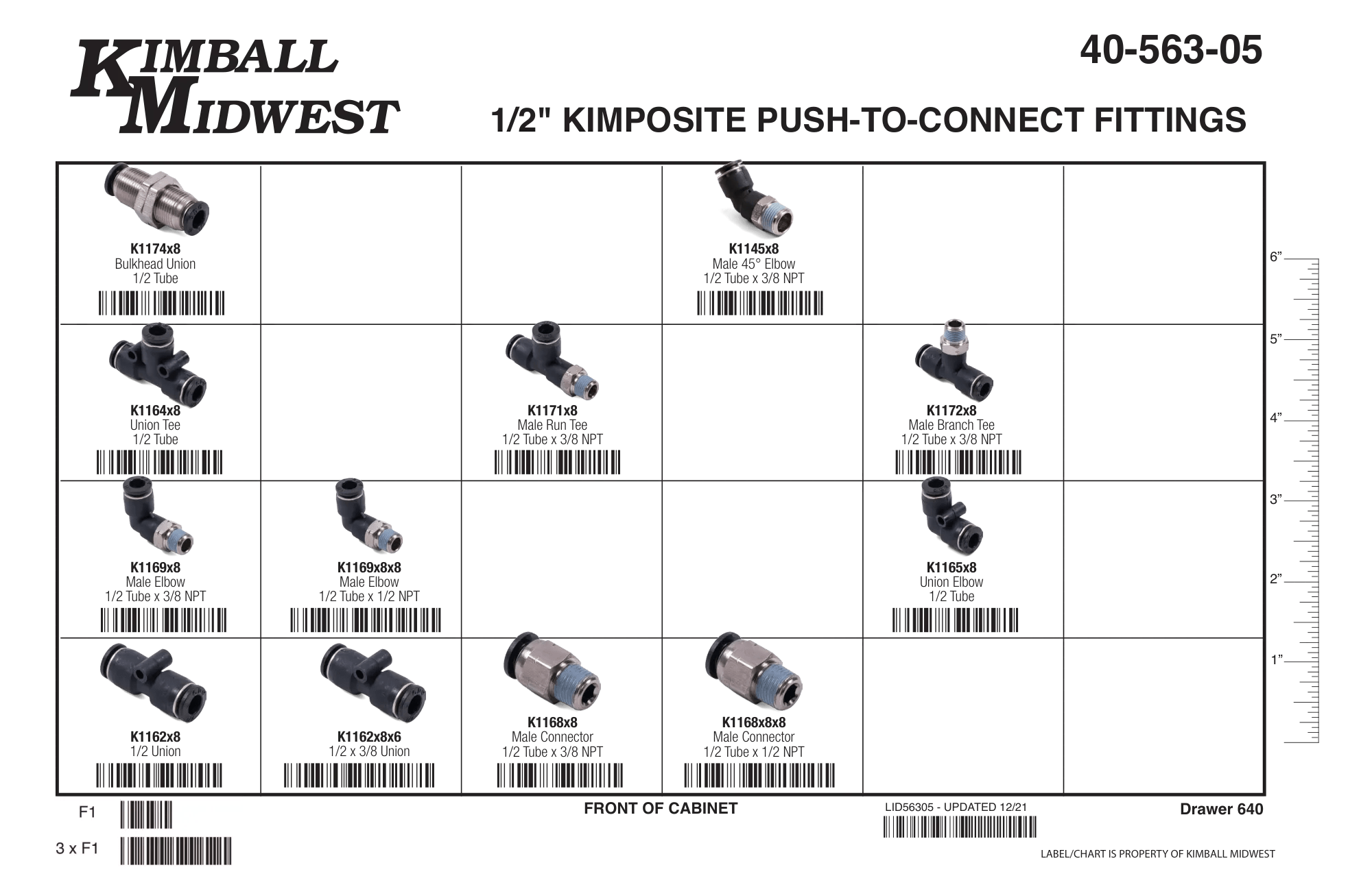1/2" Kimposite Push-To-Connect Fitting Assortment