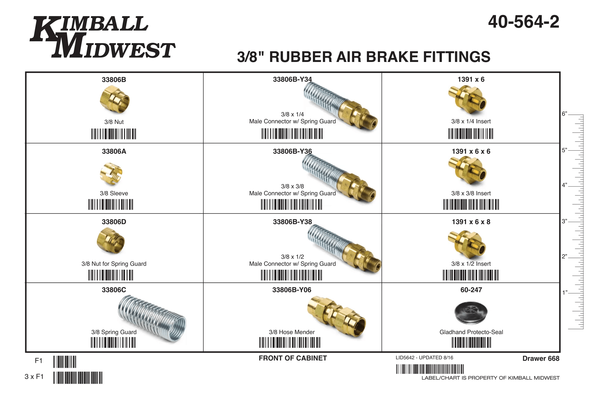 338 B Series Air Brake Hose Ends Assortments