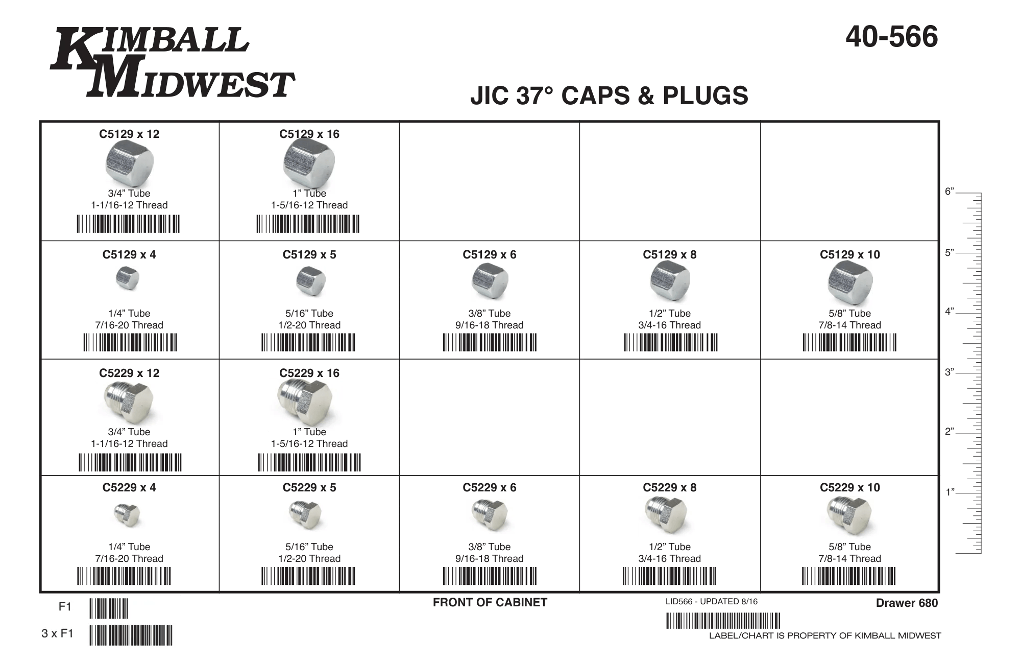 Steel 37° JIC Cap & Plug Assortment (1/4" - 1")