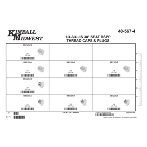 1/4" - 3/4" JIS 30° BSPP Caps & Plugs Assortment