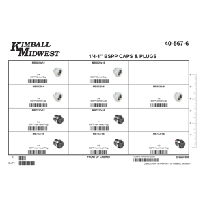 1/4" - 1" BSPP Caps & Plugs Assortment