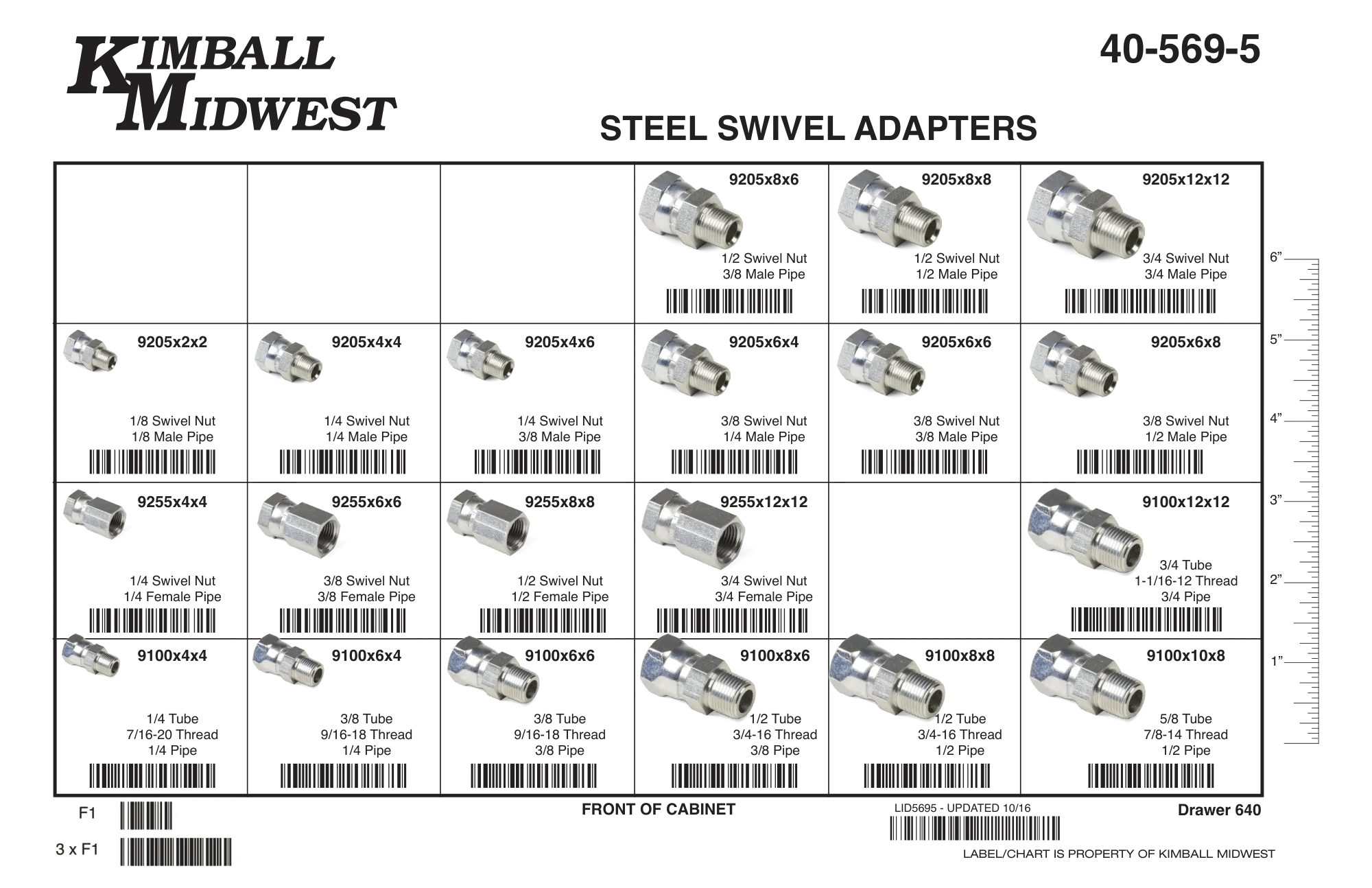Swivel Adapter Assortment (1/8" - 3/4")