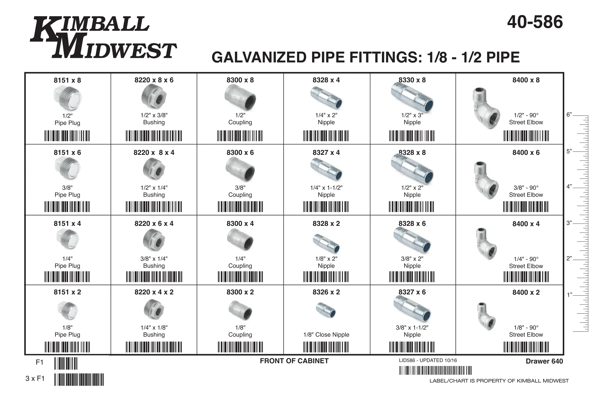 Class 150 Galvanized Pipe Fitting Assortment (1/8" - 1/2") - 108 Piece