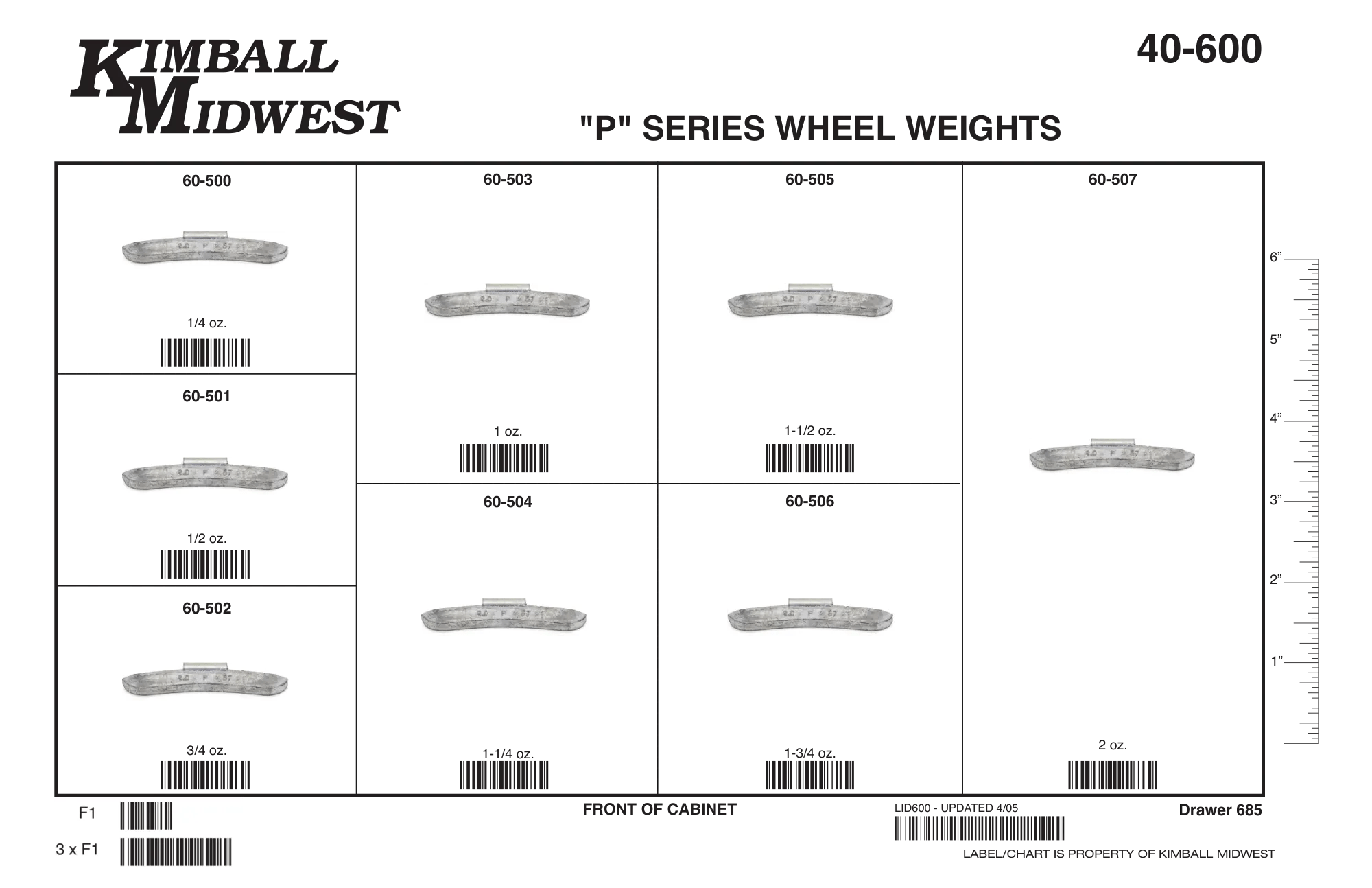 "P" Series Wheel Weights