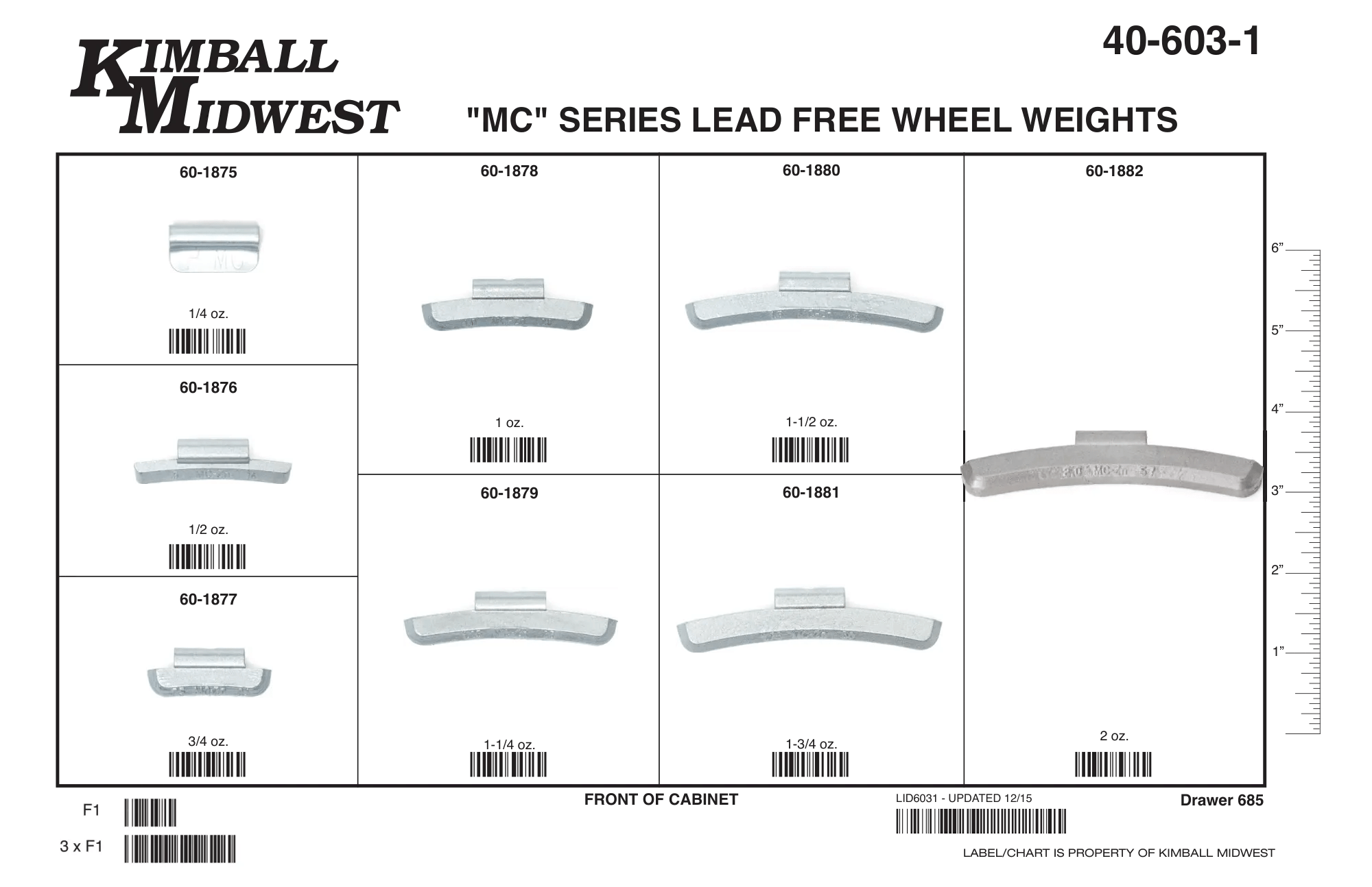 MC Series Lead-Free Wheel Weight Assortment