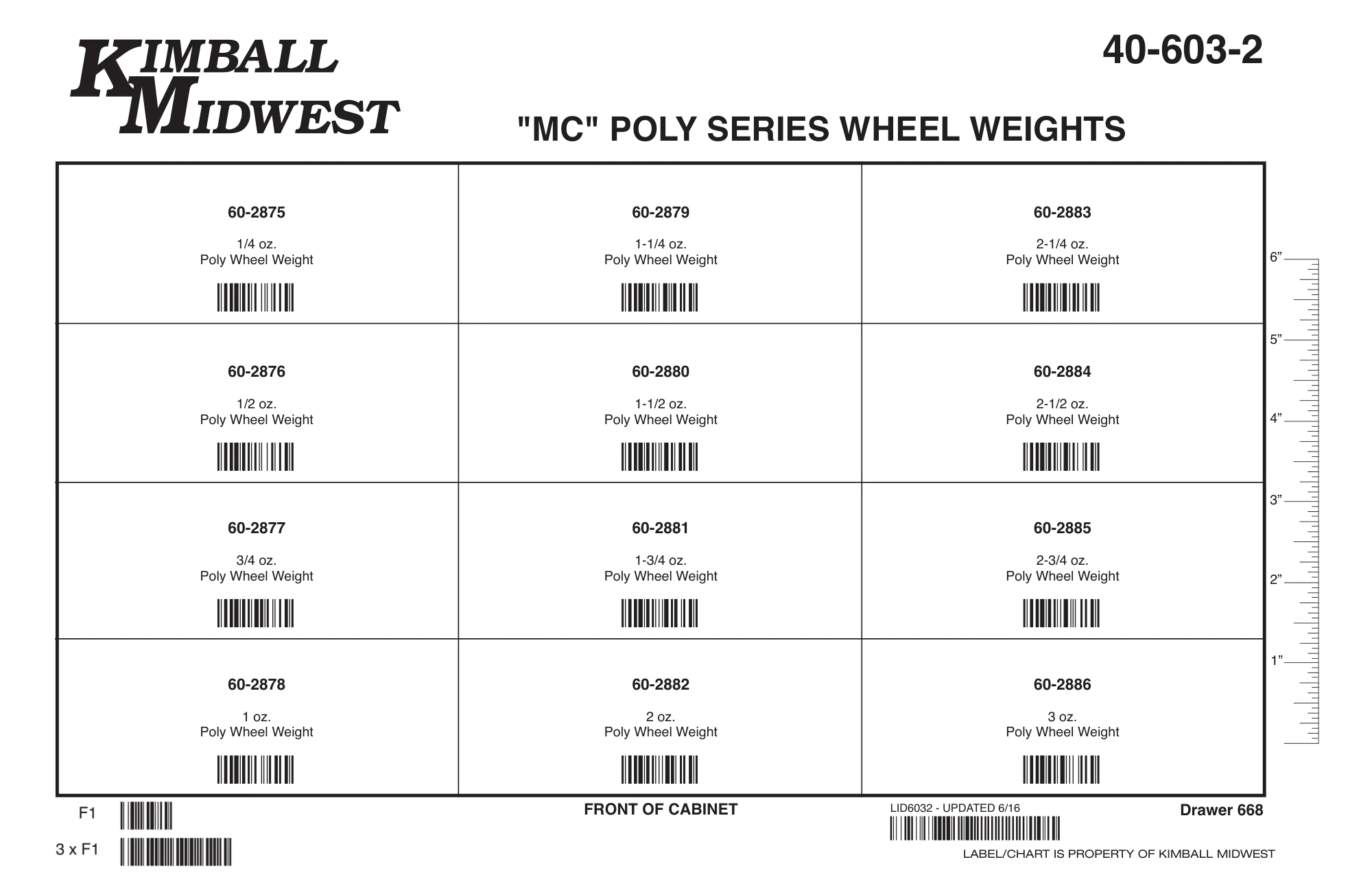MC Poly Series Wheel Weight Assortment