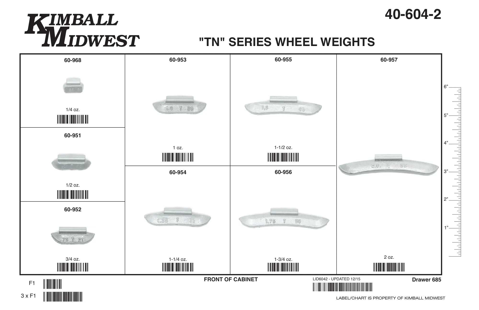 TN Series Wheel Weight Assortment
