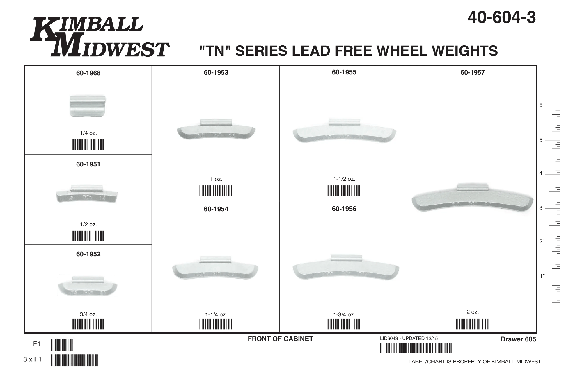 TN Series Lead-Free Wheel Weight Assortment